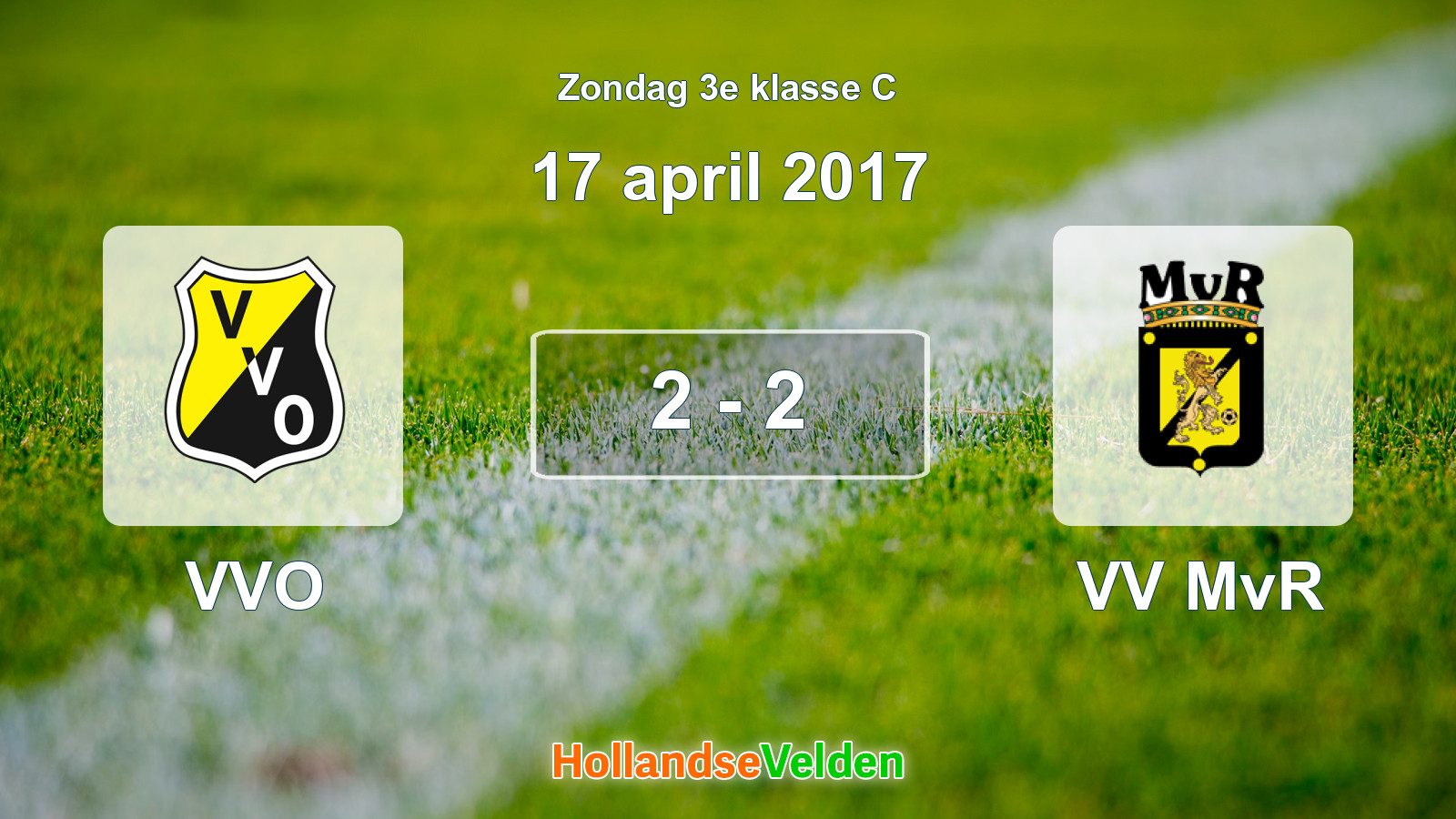 Gespeelde wedstrijd: VVO - VV MvR 2 - 2 (17 april 2017)