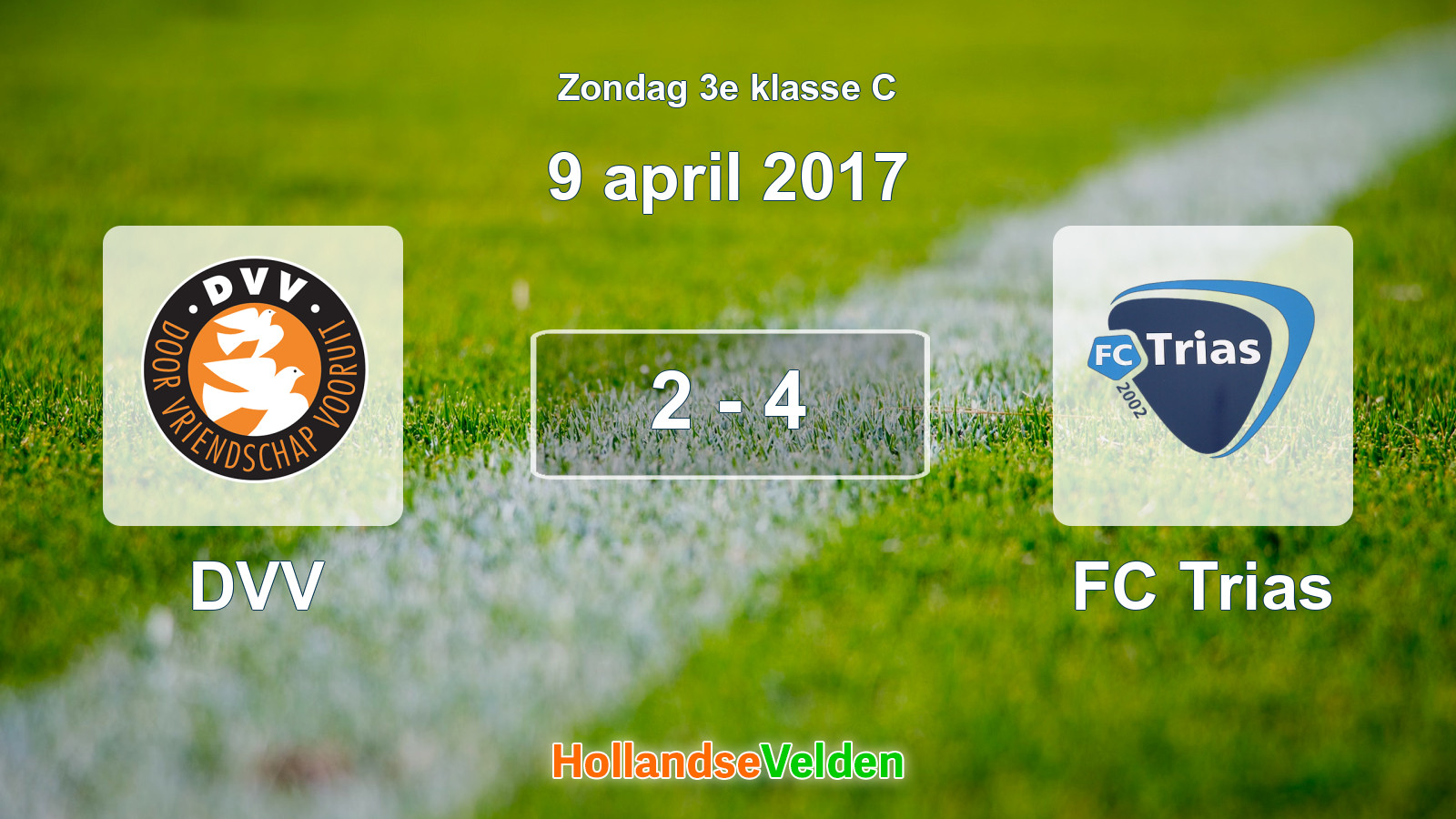 Gespeelde wedstrijd: DVV - FC Trias 2 - 4 (9 april 2017)