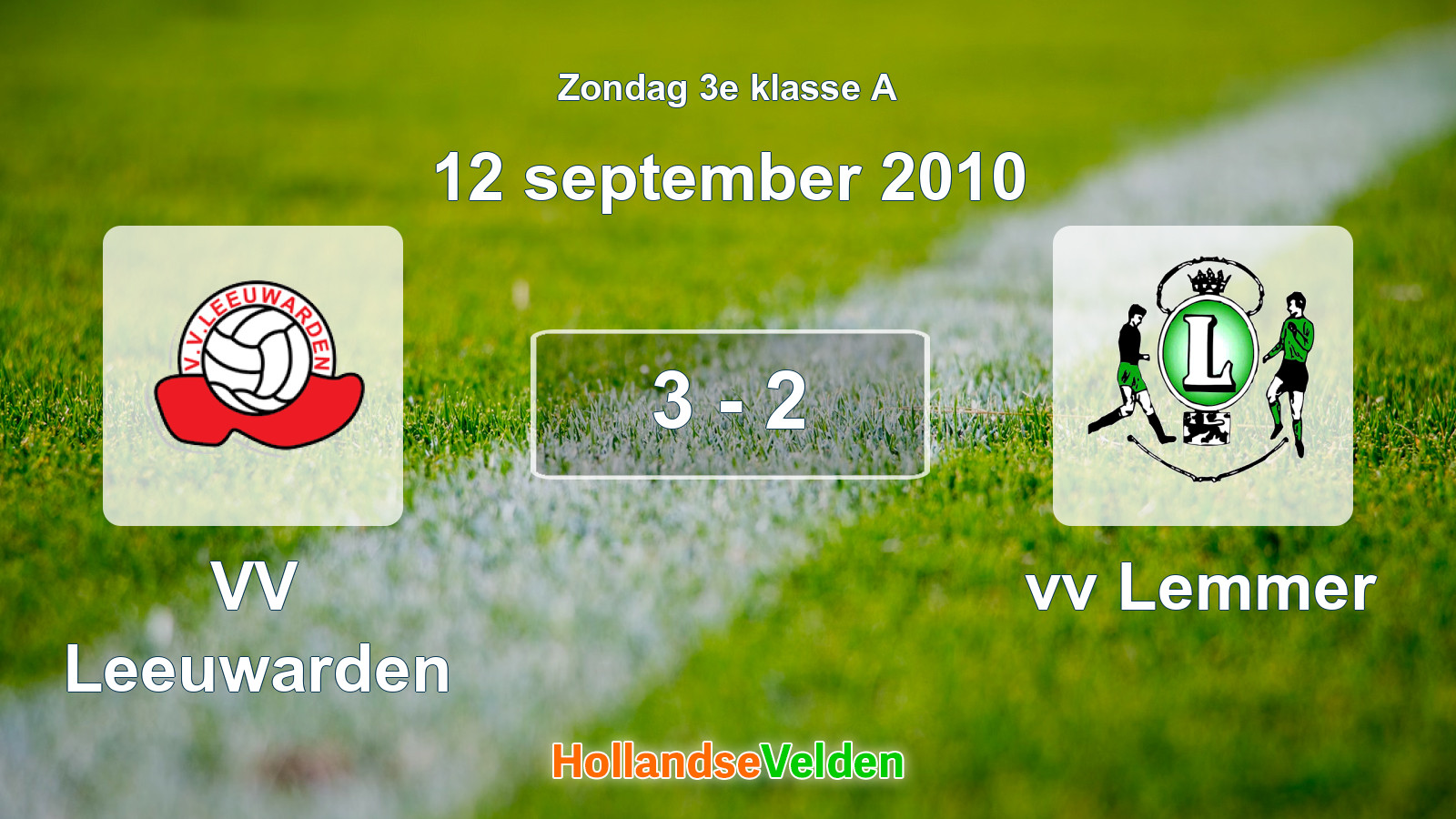 Gespeelde wedstrijd: VV Leeuwarden - vv Lemmer 3 - 2 (12 september 2010)