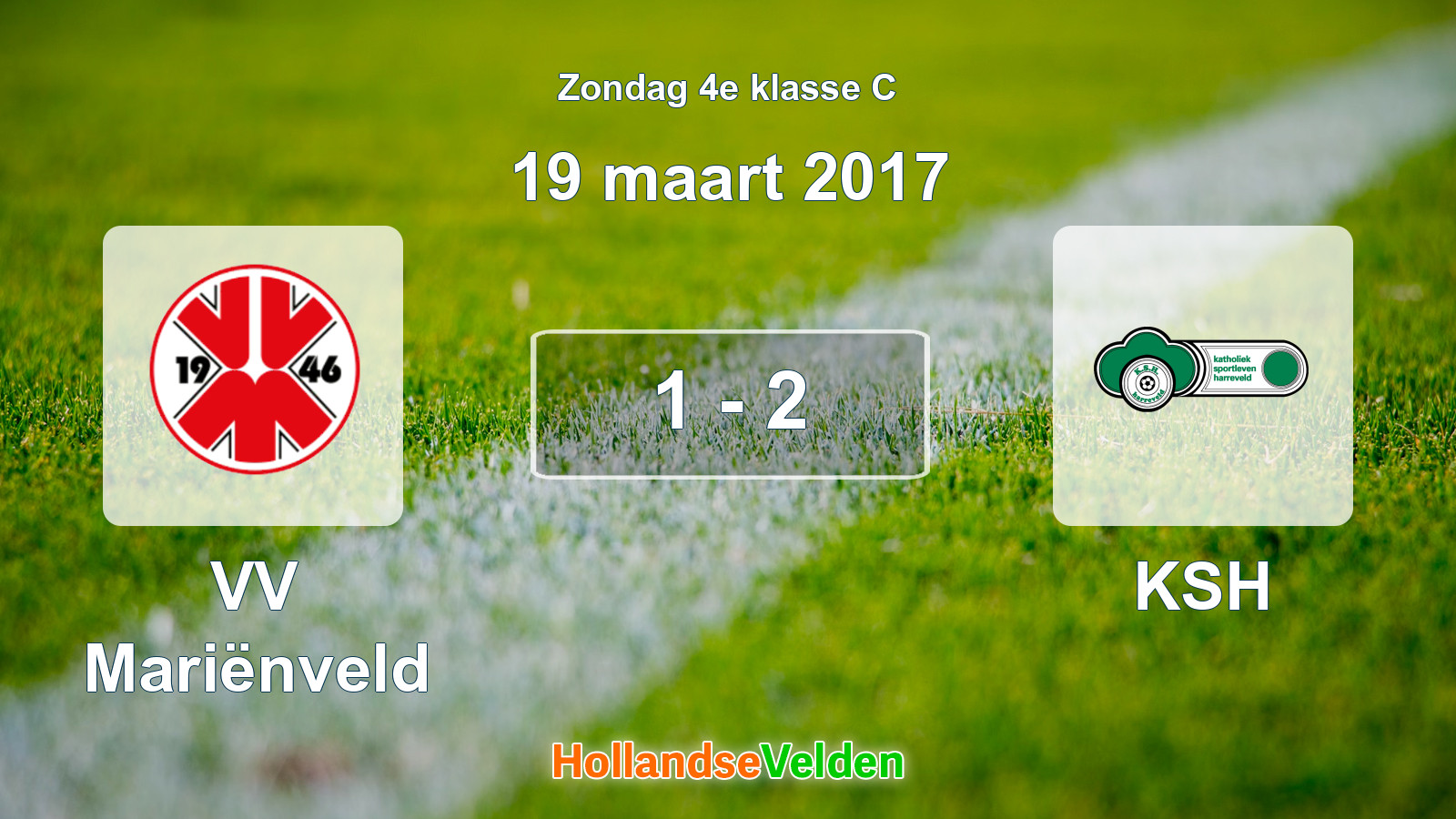 Gespeelde wedstrijd: VV Mariënveld - KSH 1 - 2 (19 maart 2017)