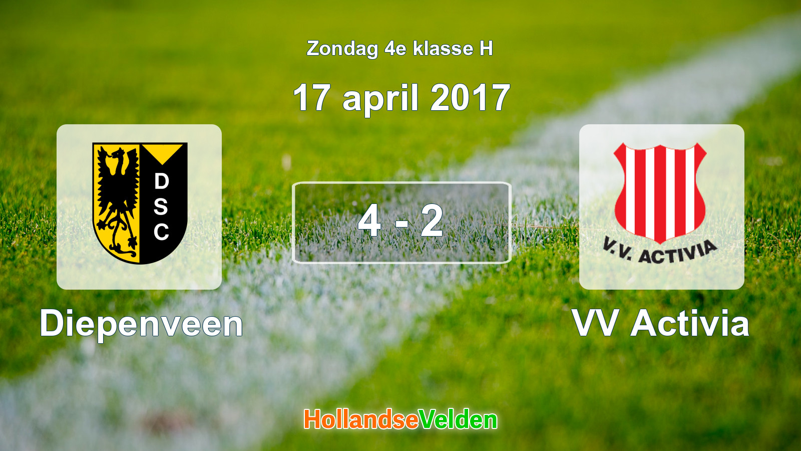 Gespeelde wedstrijd: Diepenveen - VV Activia 4 - 2 (17 april 2017)