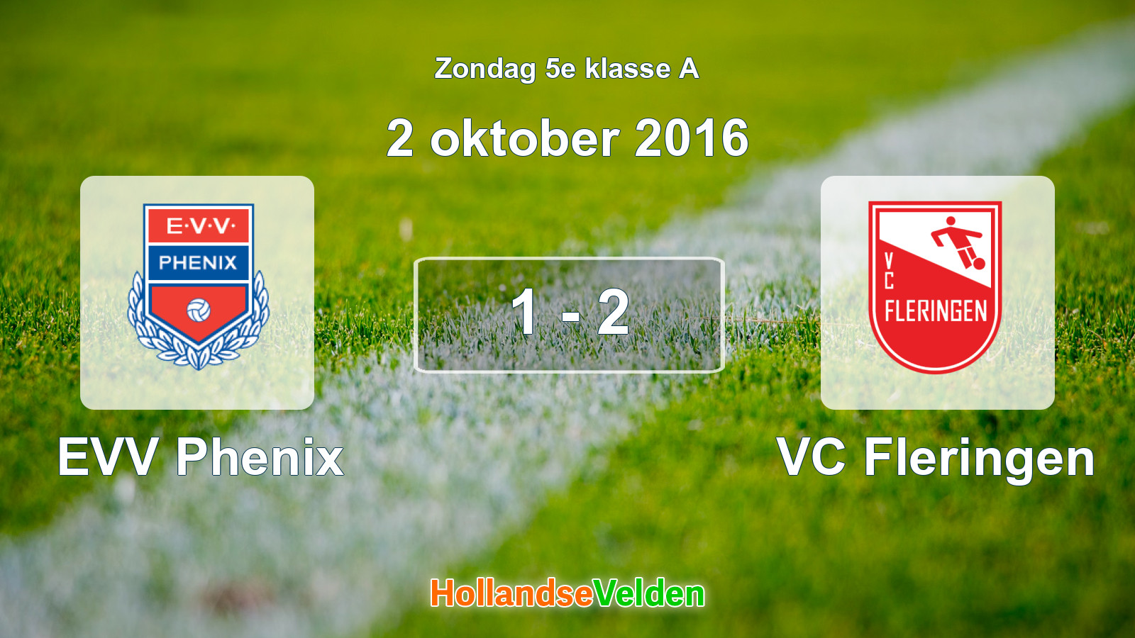 Gespeelde wedstrijd: EVV Phenix - VC Fleringen 1 - 2 (2 oktober 2016)