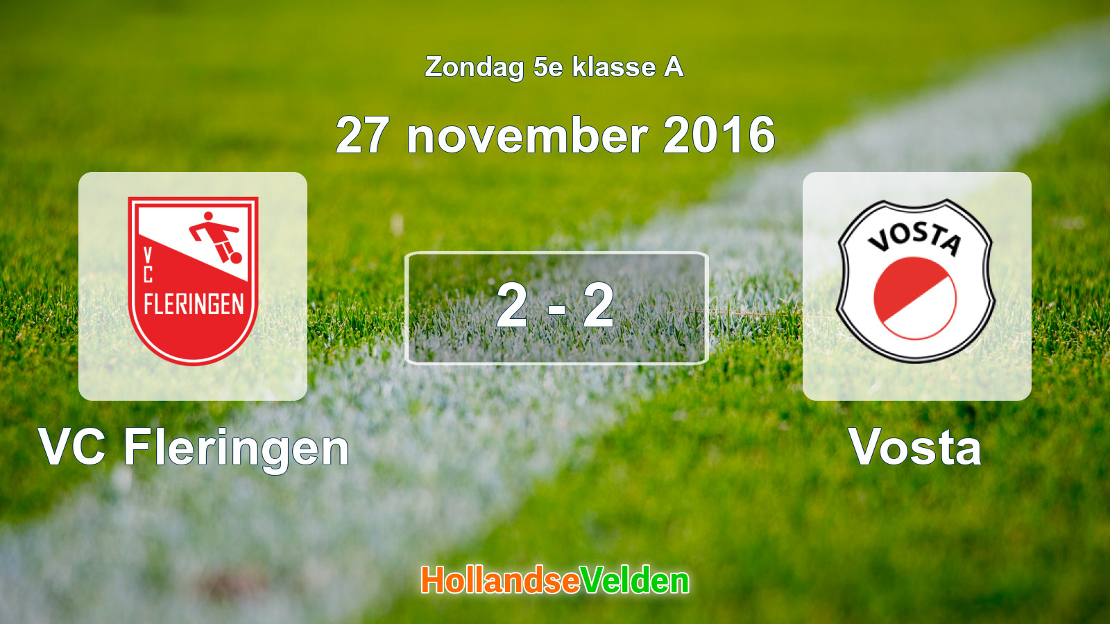 Gespeelde wedstrijd: VC Fleringen - Vosta 2 - 2 (27 november 2016)