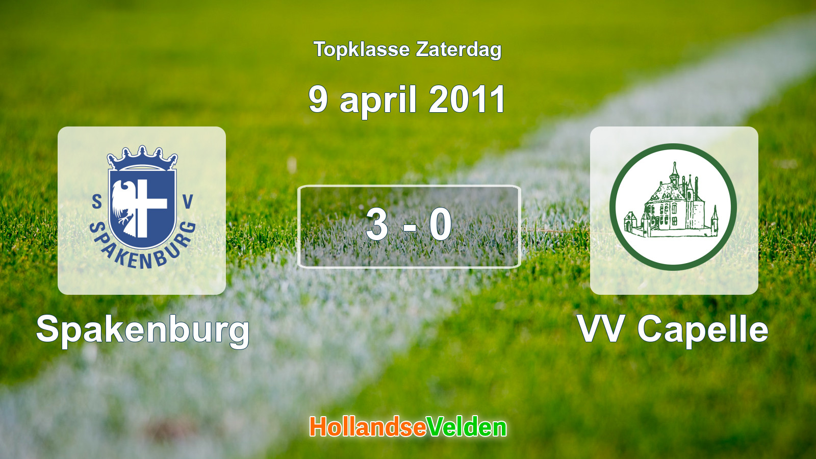 Gespeelde wedstrijd: Spakenburg - VV Capelle 3 - 0 (9 april 2011)