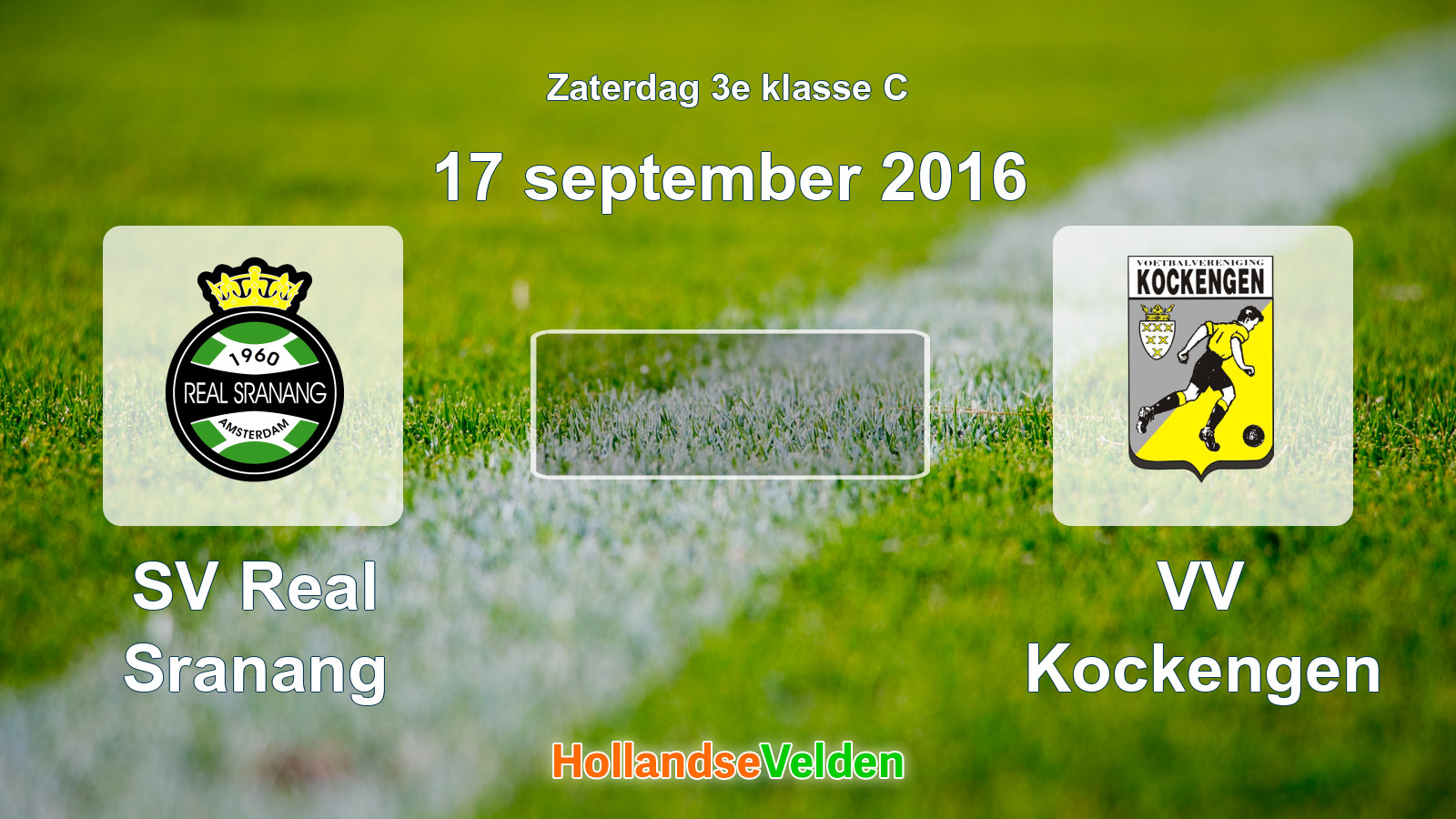 Geplande wedstrijd: SV Real Sranang - VV Kockengen (17 september 2016)