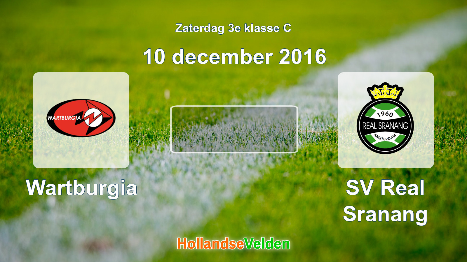 Geplande wedstrijd: Wartburgia - SV Real Sranang (10 december 2016)