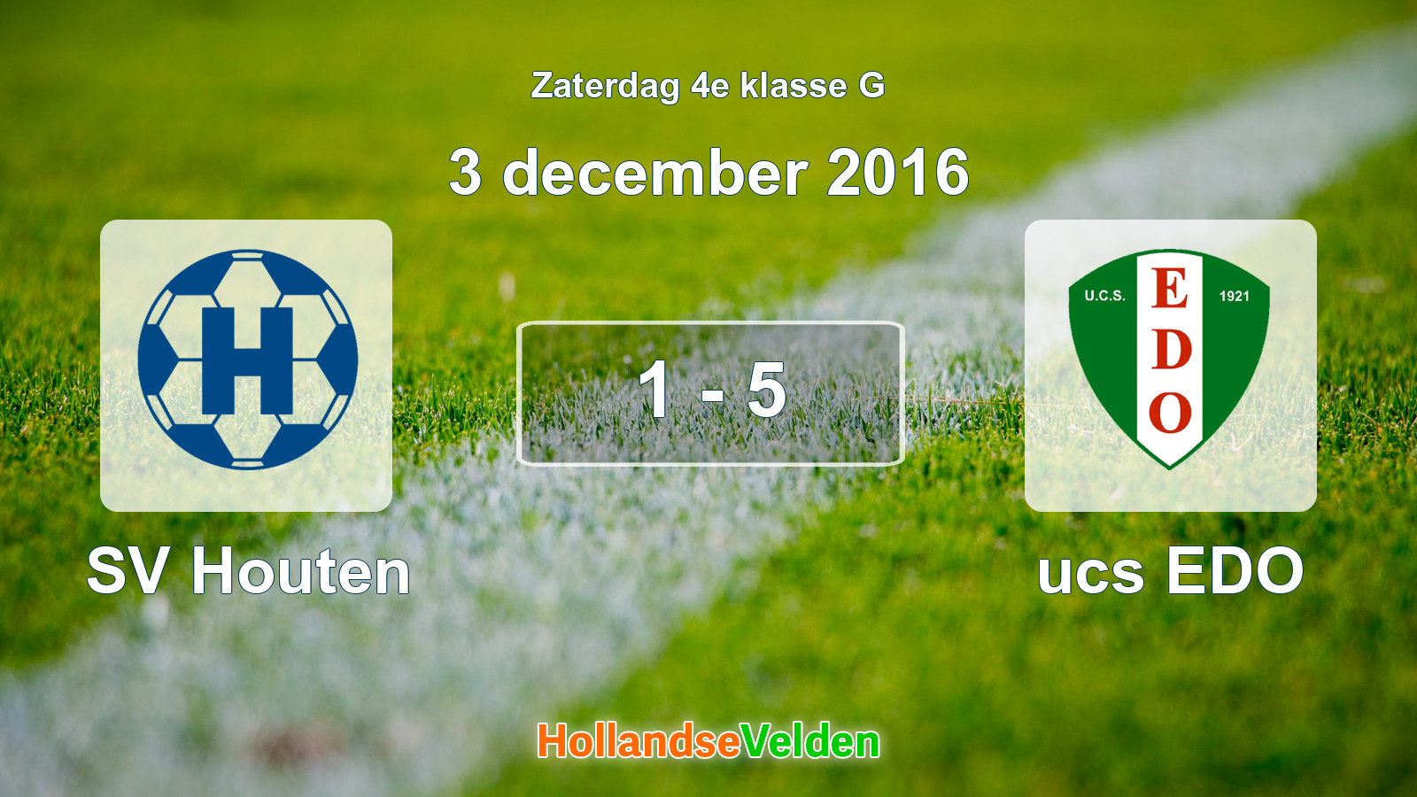 Gespeelde wedstrijd: SV Houten - ucs EDO 1 - 5 (3 december 2016)