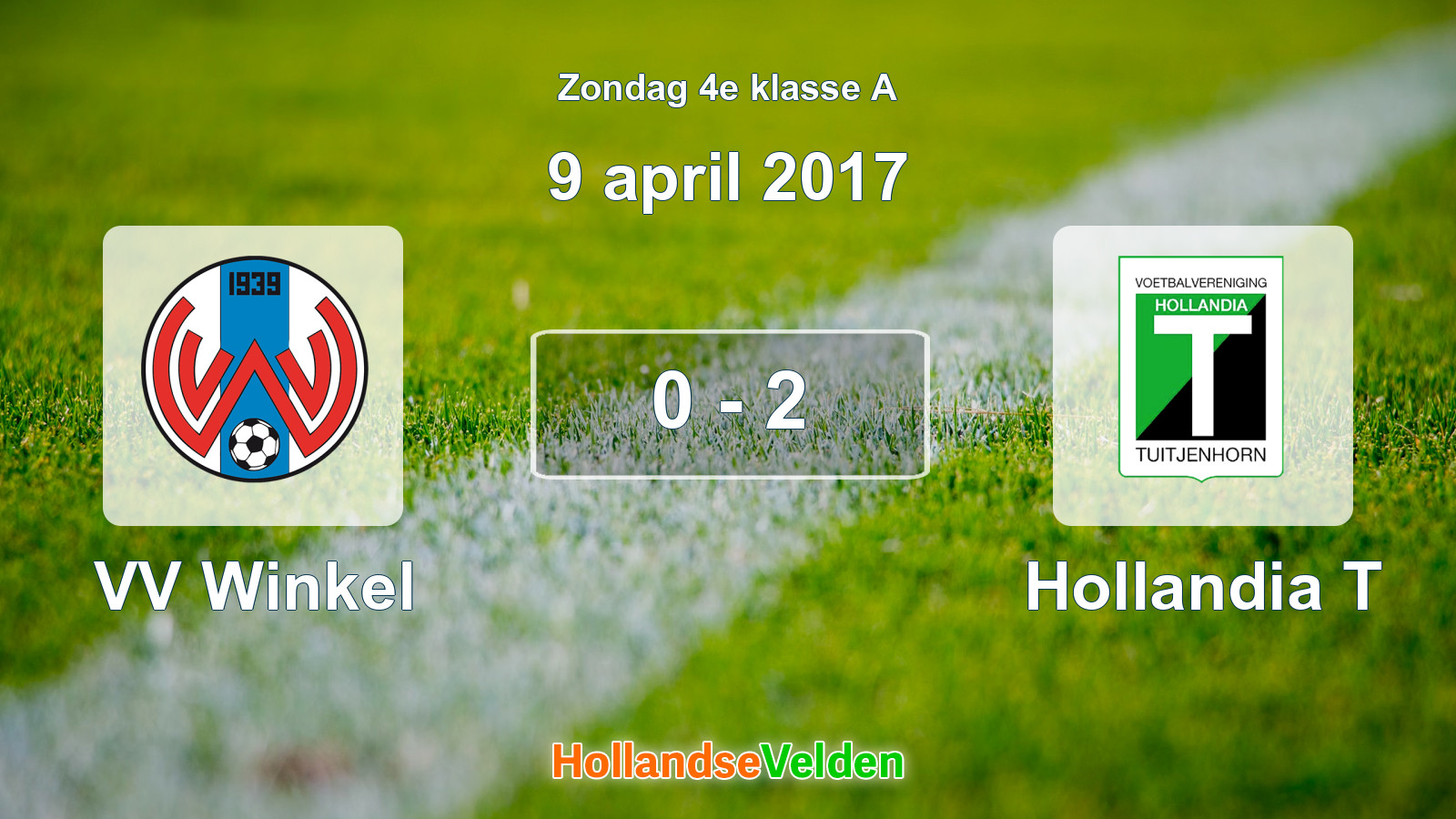 Gespeelde wedstrijd: VV Winkel - Hollandia T 0 - 2 (9 april 2017)