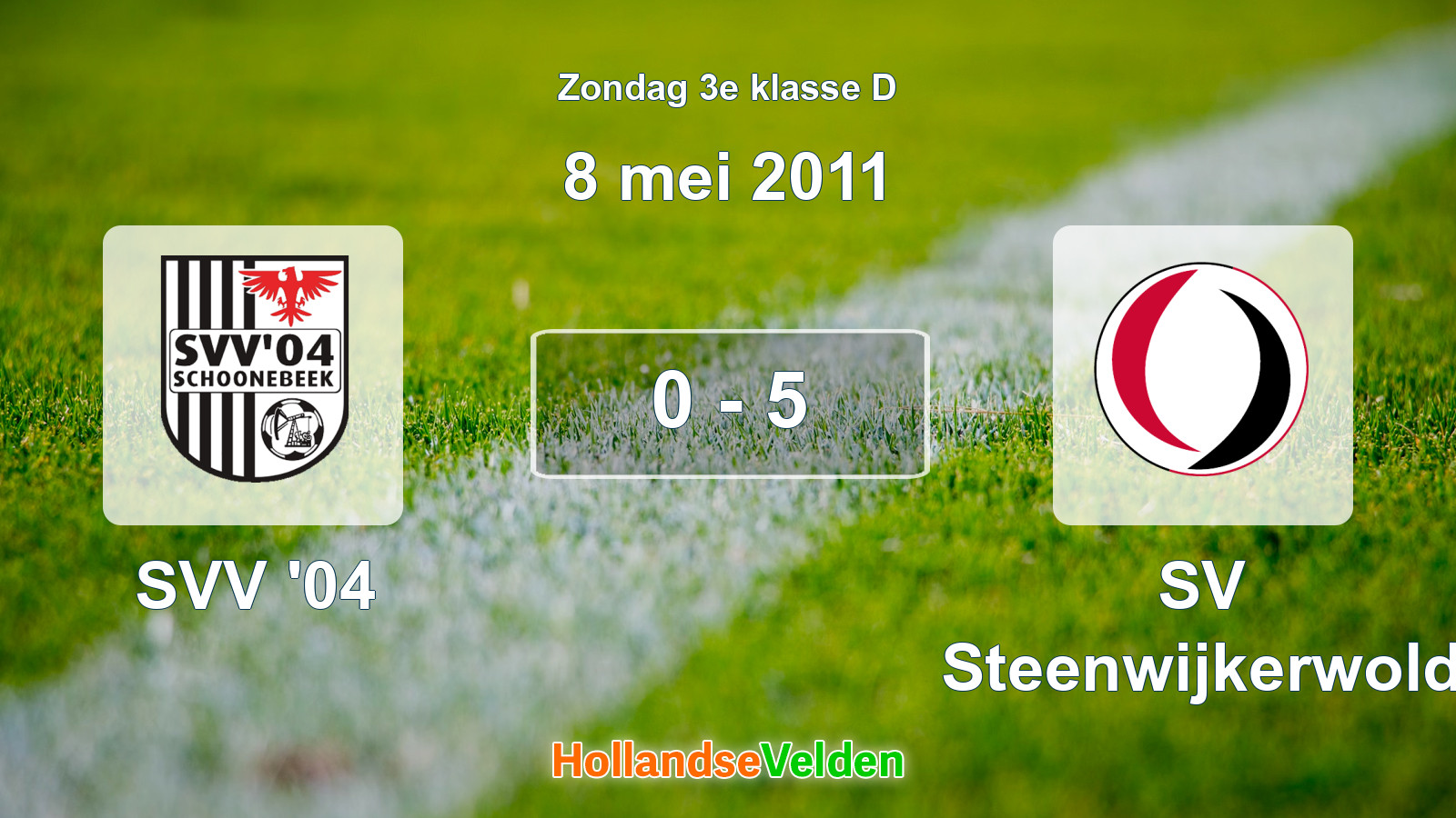 Gespeelde wedstrijd: SVV '04 - SV Steenwijkerwold 0 - 5 (8 mei 2011)
