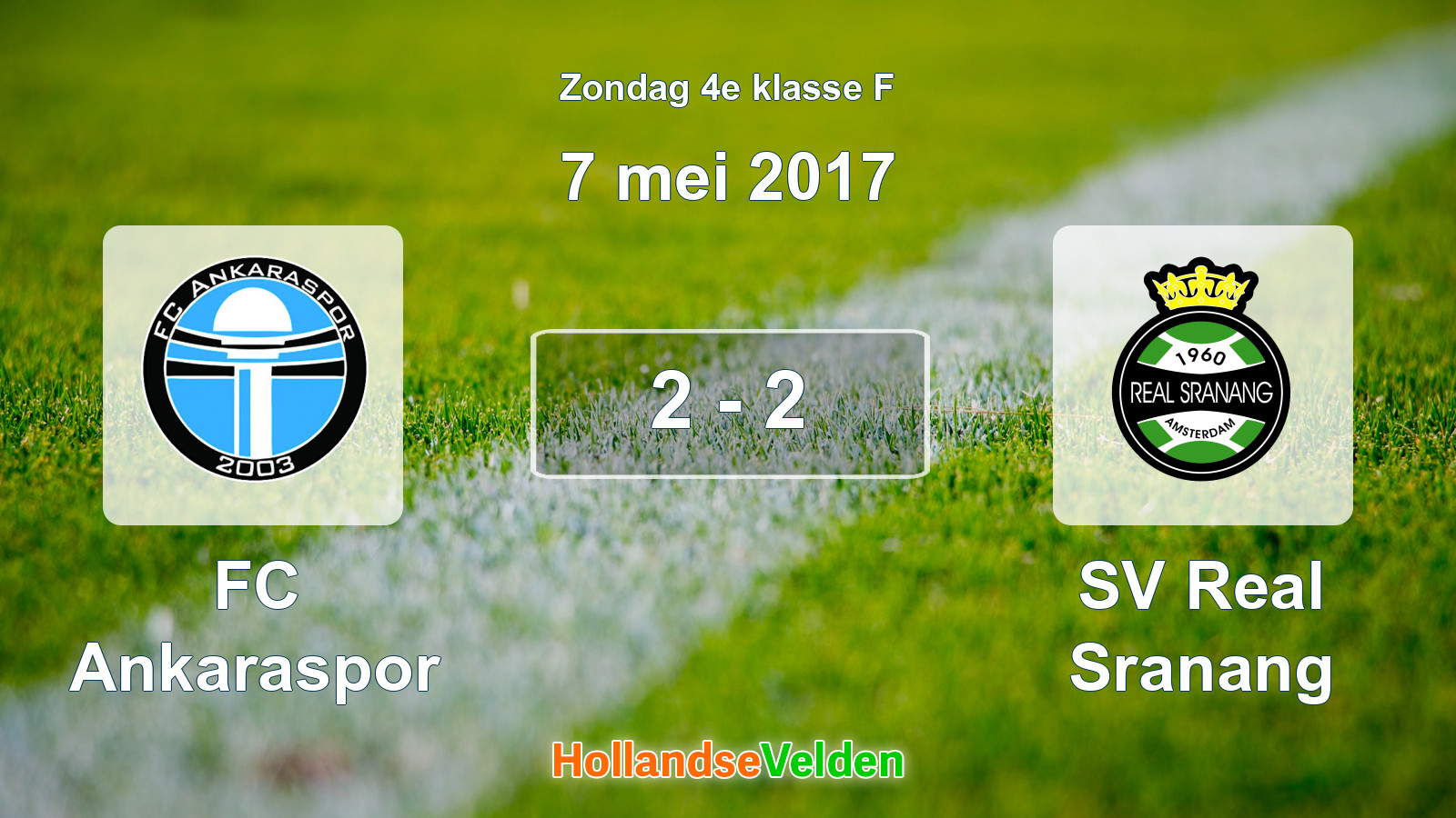 Gespeelde wedstrijd: FC Ankaraspor - SV Real Sranang 2 - 2 (7 mei 2017)