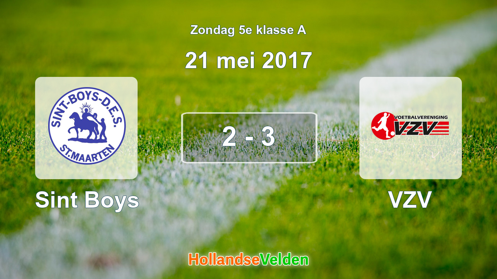 Gespeelde wedstrijd: Sint Boys - VZV 2 - 3 (21 mei 2017)