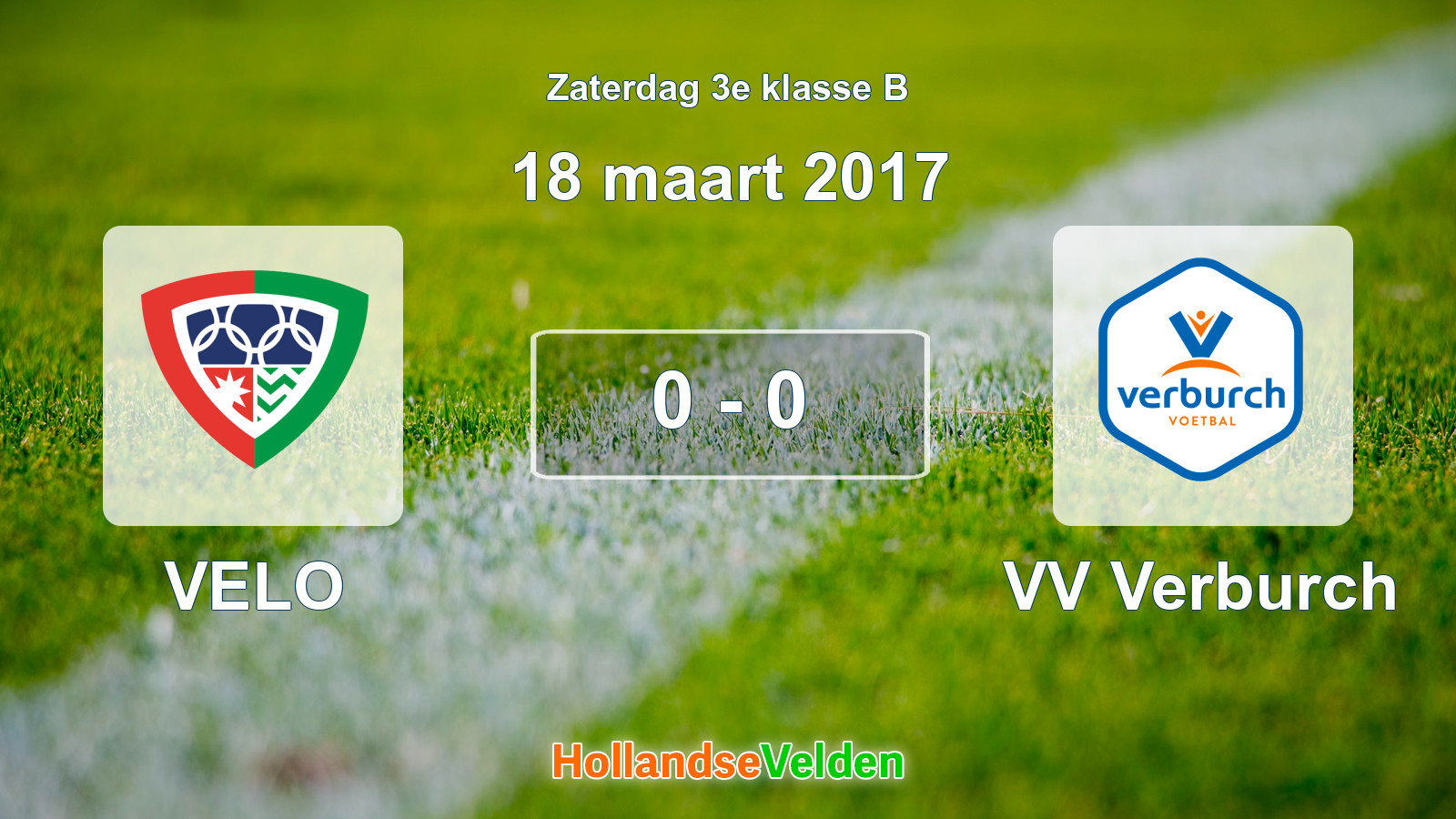 Gespeelde wedstrijd: VELO - VV Verburch 0 - 0 (18 maart 2017)