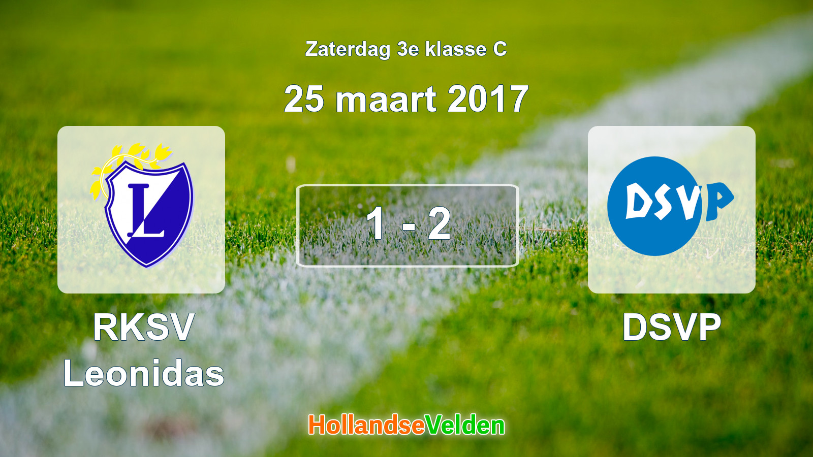 Gespeelde wedstrijd: RKSV Leonidas - DSVP 1 - 2 (25 maart 2017)