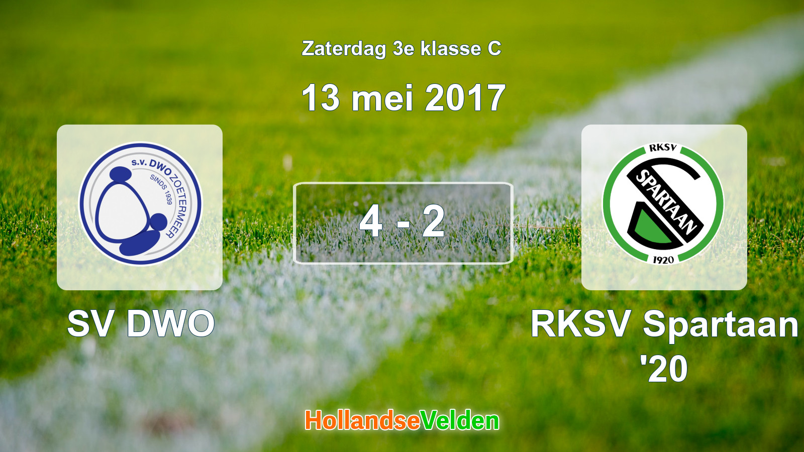 Gespeelde wedstrijd: SV DWO - RKSV Spartaan '20 4 - 2 (13 mei 2017)