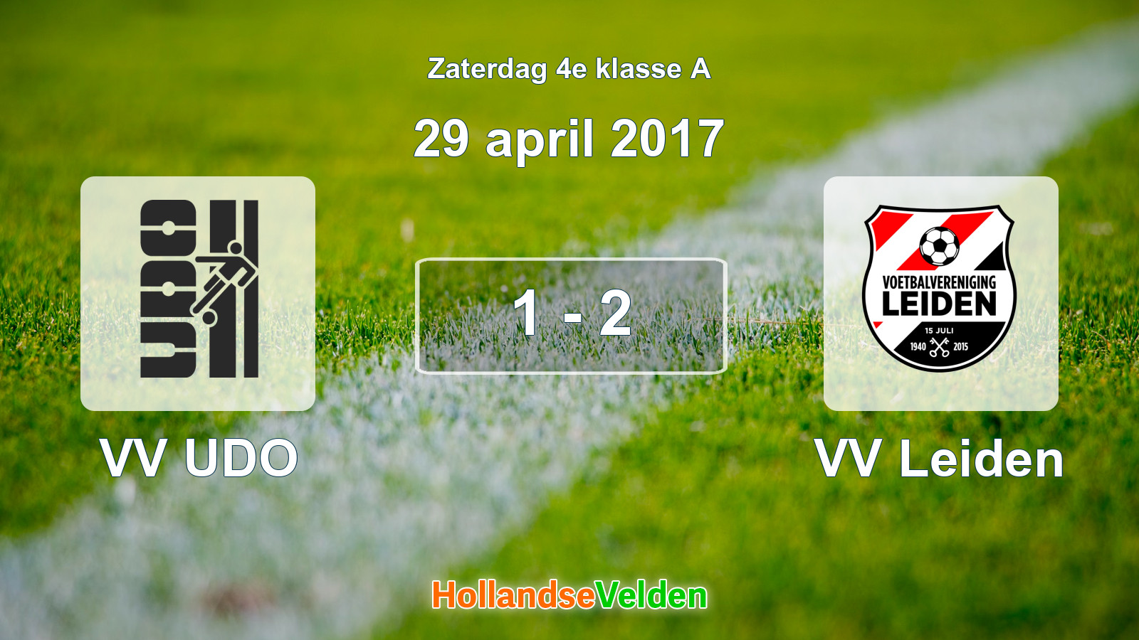 Gespeelde wedstrijd: VV UDO - VV Leiden 1 - 2 (29 april 2017)