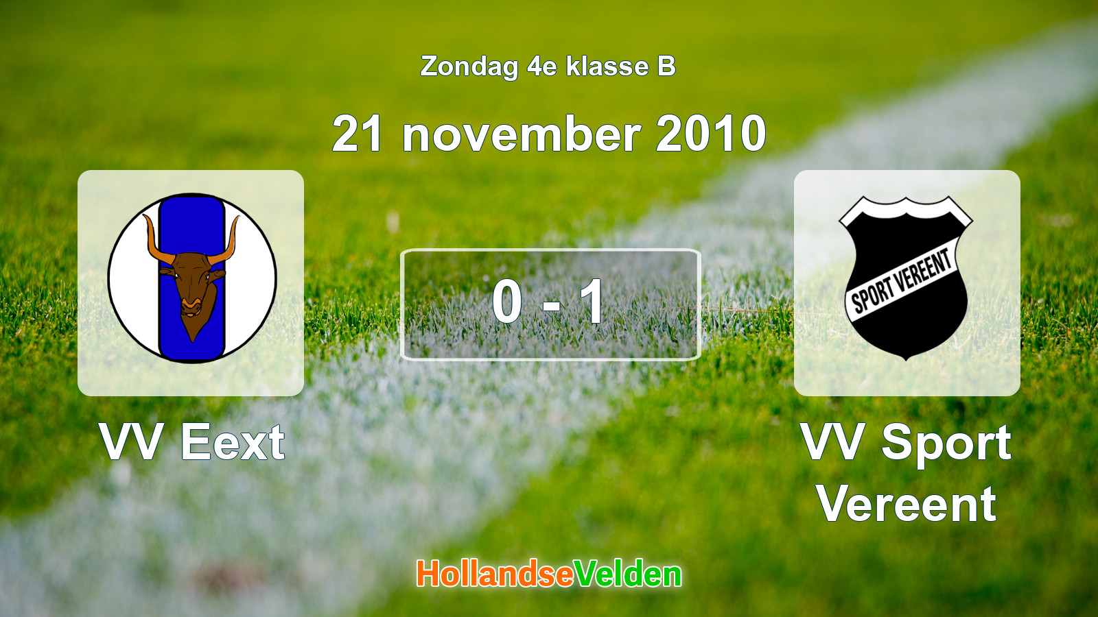 Gespeelde wedstrijd: VV Eext - VV Sport Vereent 0 - 1 (21 november 2010)