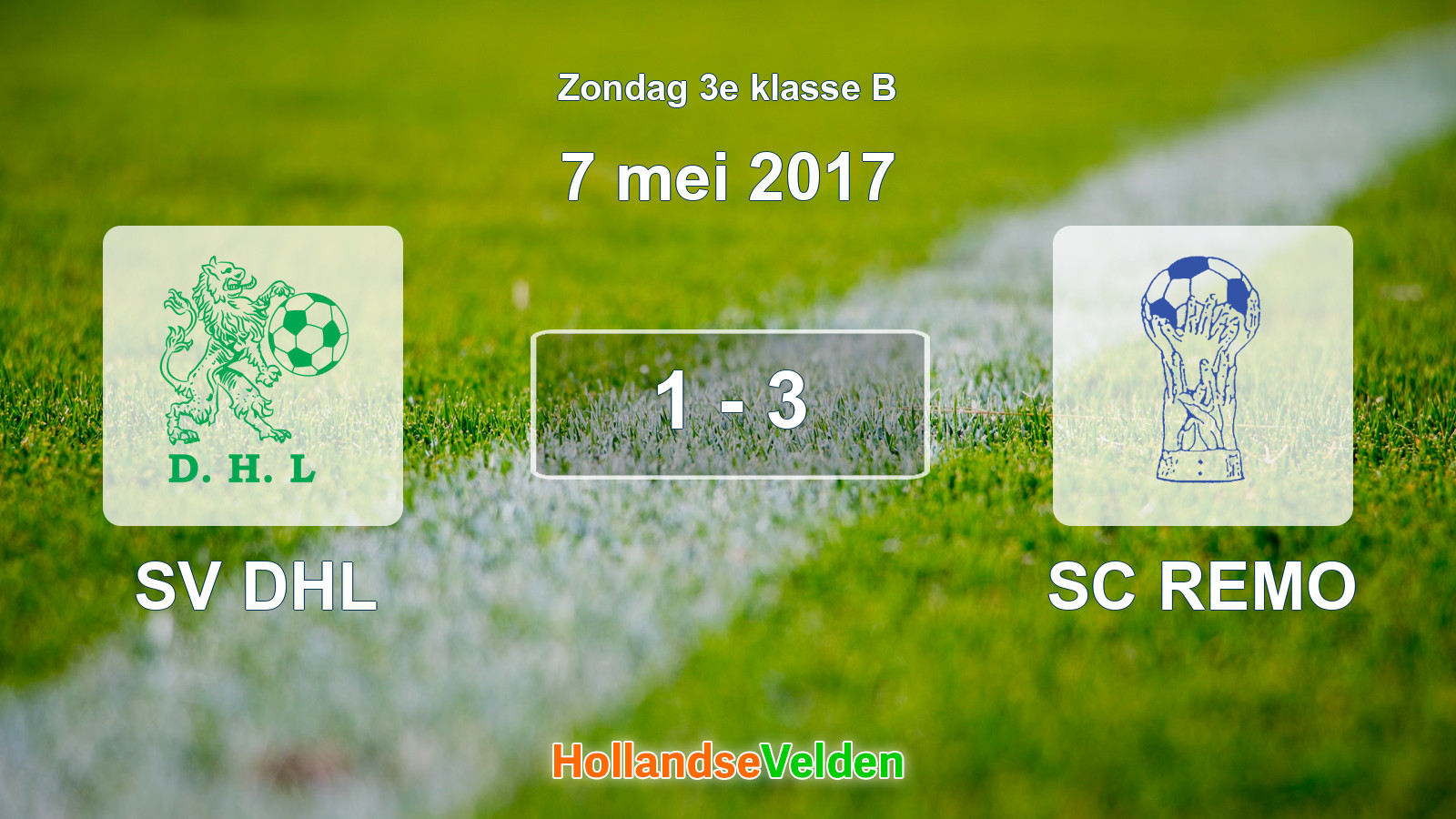 Gespeelde wedstrijd: SV DHL - SC REMO 1 - 3 (7 mei 2017)