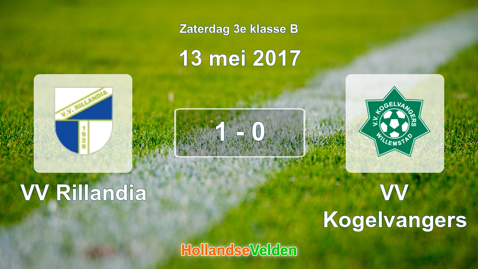 Gespeelde wedstrijd: VV Rillandia - VV Kogelvangers 1 - 0 (13 mei 2017)