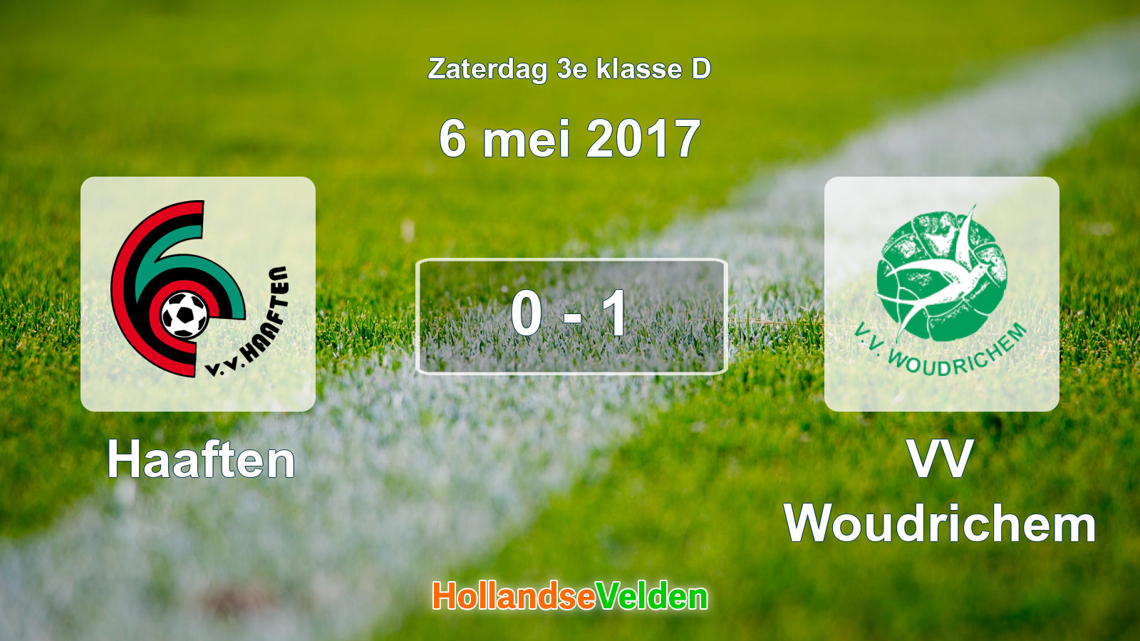 Gespeelde wedstrijd: Haaften - VV Woudrichem 0 - 1 (6 mei 2017)