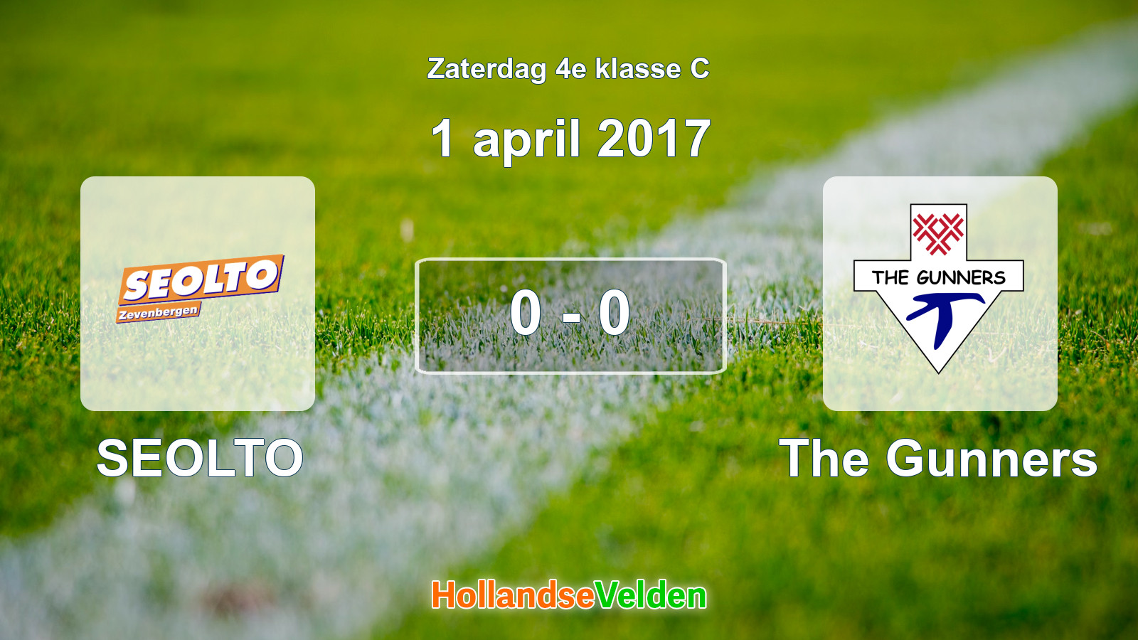 Gespeelde wedstrijd: SEOLTO - The Gunners 0 - 0 (1 april 2017)