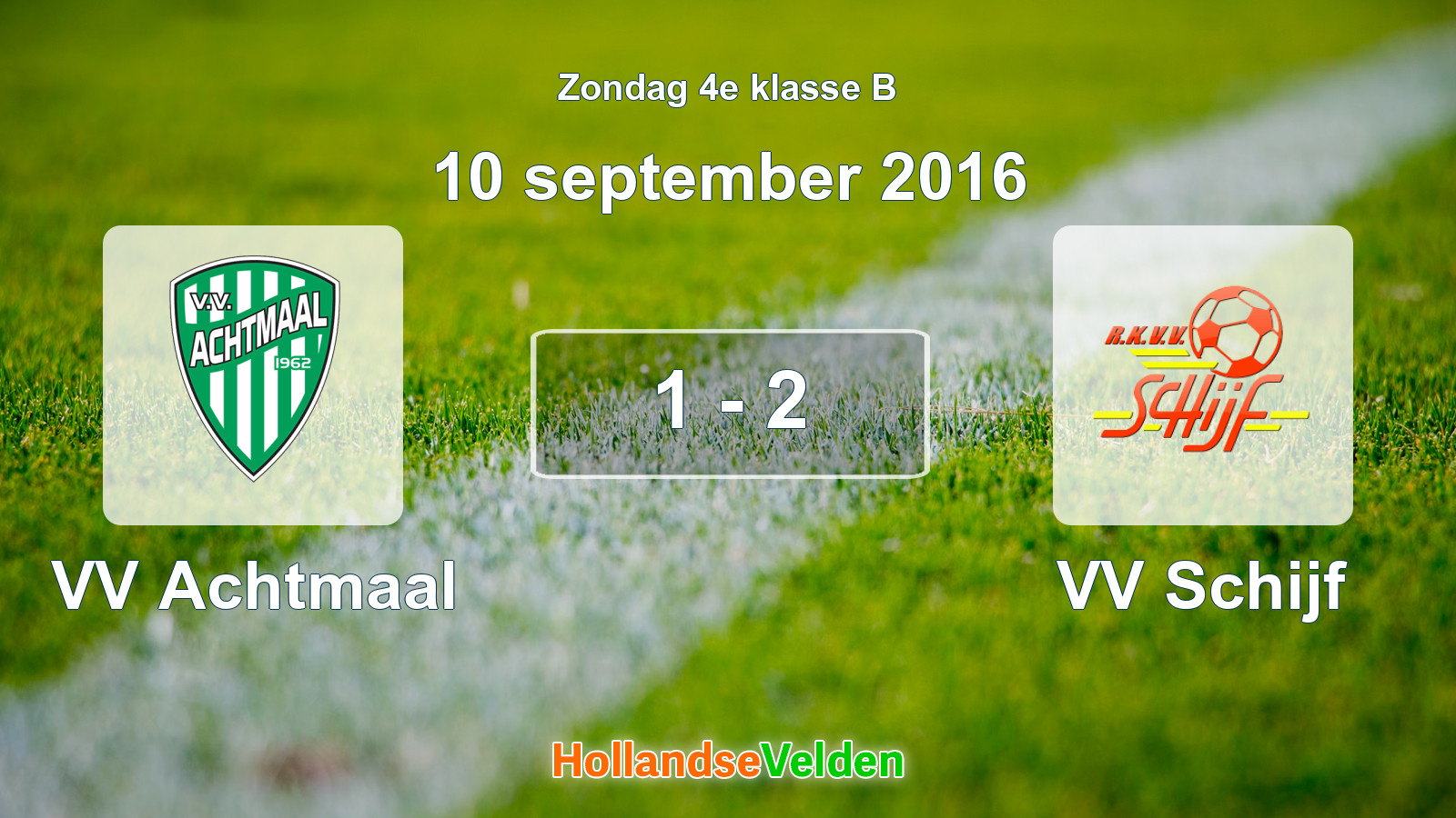 Gespeelde wedstrijd: VV Achtmaal - VV Schijf 1 - 2 (10 september 2016)