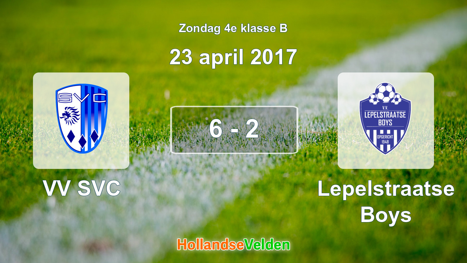 Gespeelde wedstrijd: VV SVC - Lepelstraatse Boys 6 - 2 (23 april 2017)