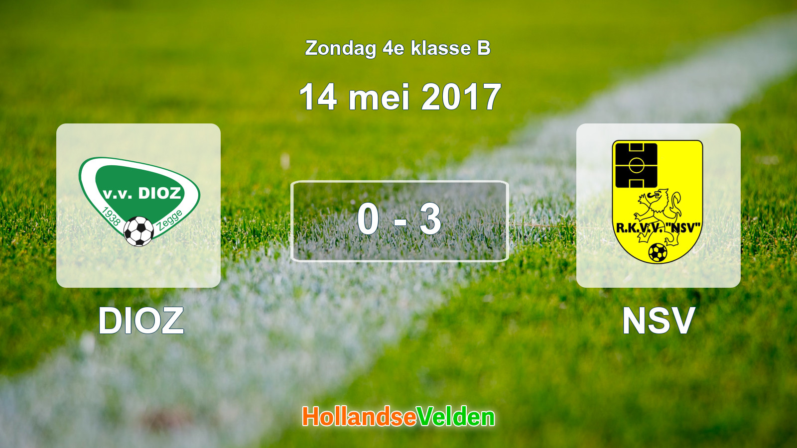Gespeelde wedstrijd: DIOZ - NSV 0 - 3 (14 mei 2017)