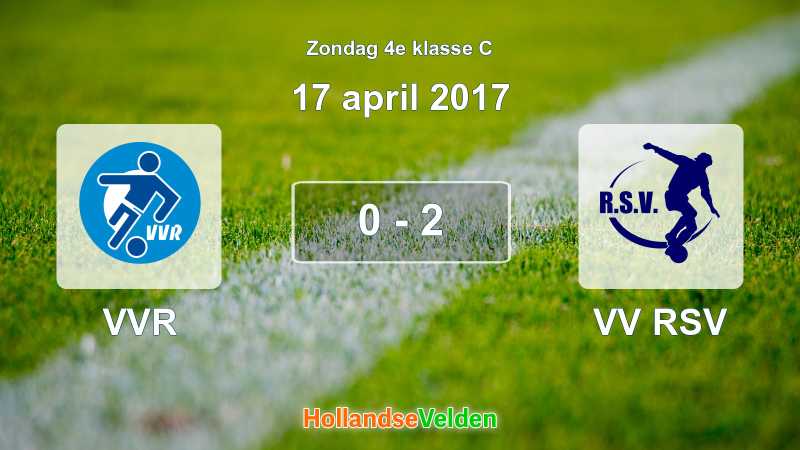 Gespeelde wedstrijd: VVR - VV RSV 0 - 2 (17 april 2017)