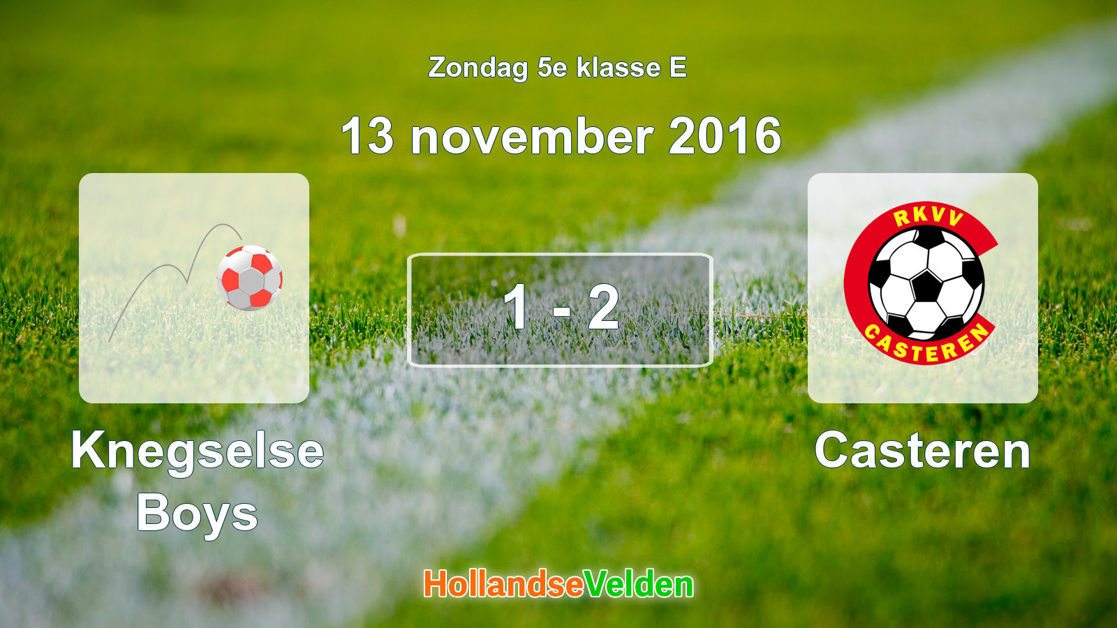 Gespeelde wedstrijd: Knegselse Boys - Casteren 1 - 2 (13 november 2016)