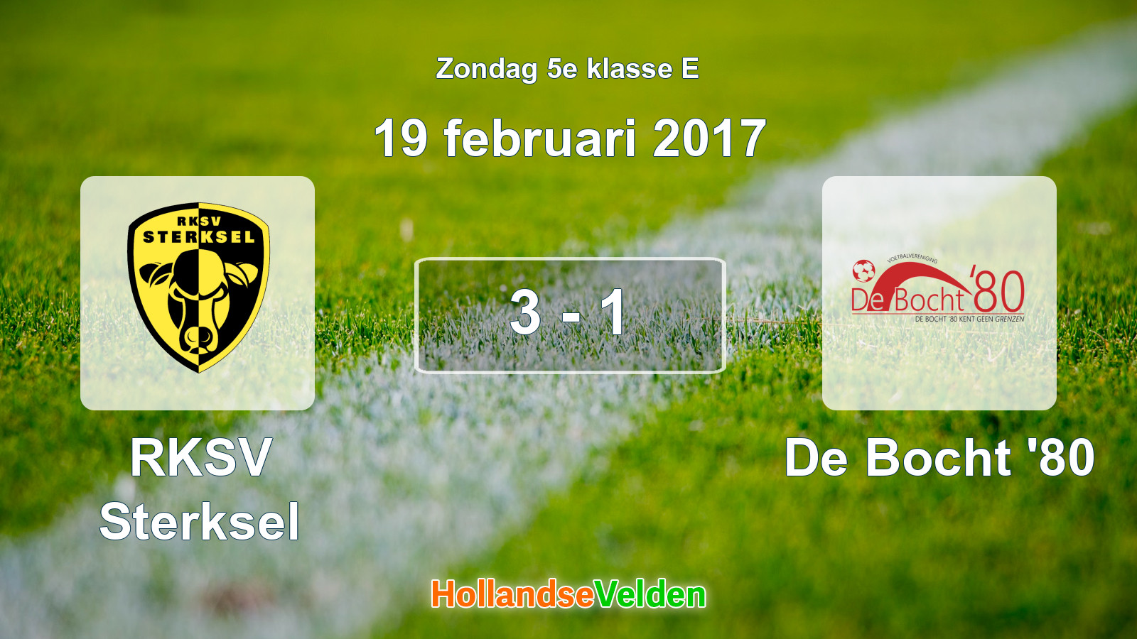 Gespeelde wedstrijd: RKSV Sterksel - De Bocht '80 3 - 1 (19 februari 2017)