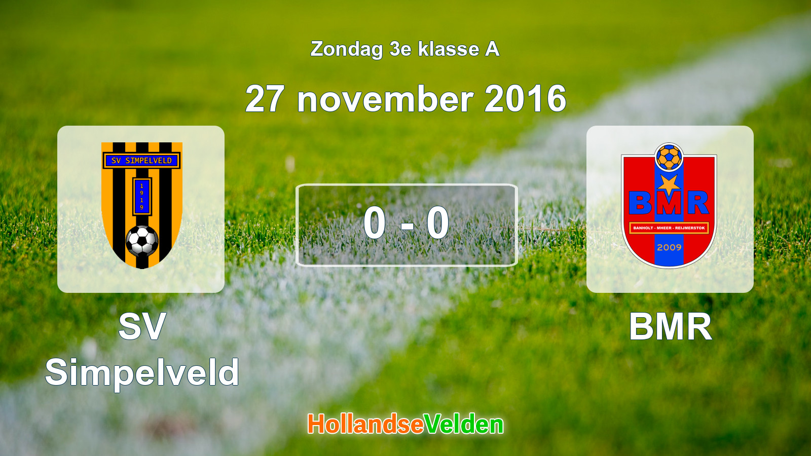 Gespeelde wedstrijd: SV Simpelveld - BMR 0 - 0 (27 november 2016)