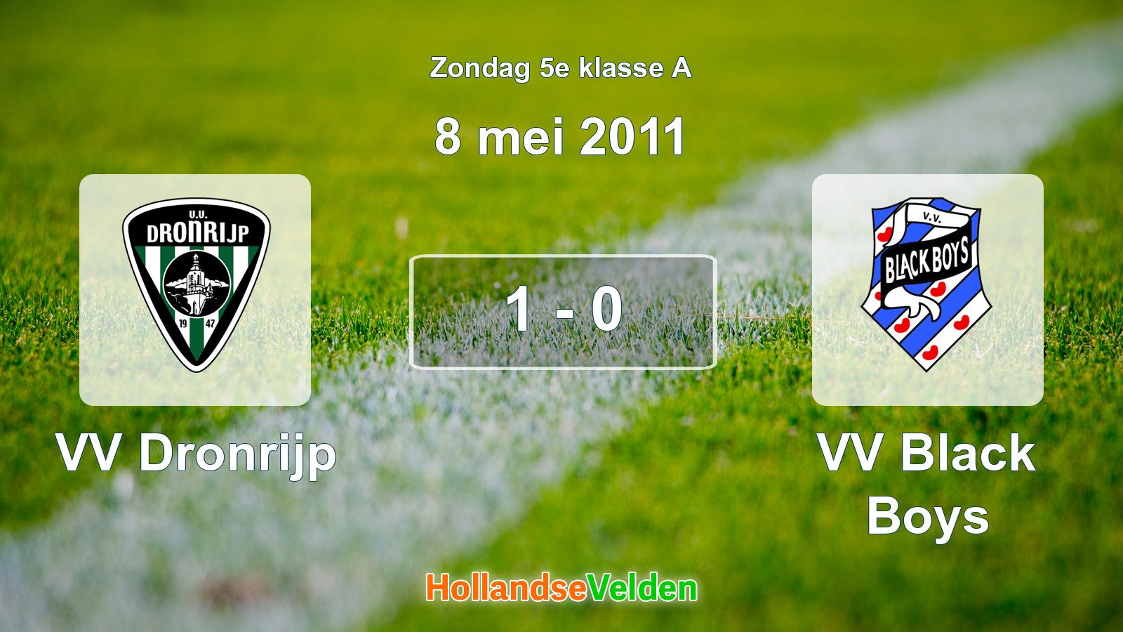 Gespeelde wedstrijd: VV Dronrijp - VV Black Boys 1 - 0 (8 mei 2011)