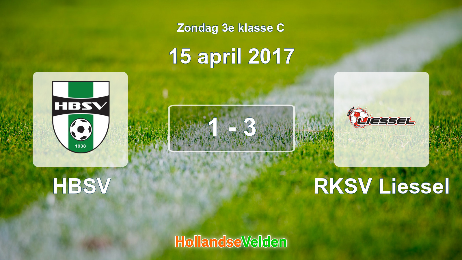 Gespeelde wedstrijd: HBSV - RKSV Liessel 1 - 3 (15 april 2017)