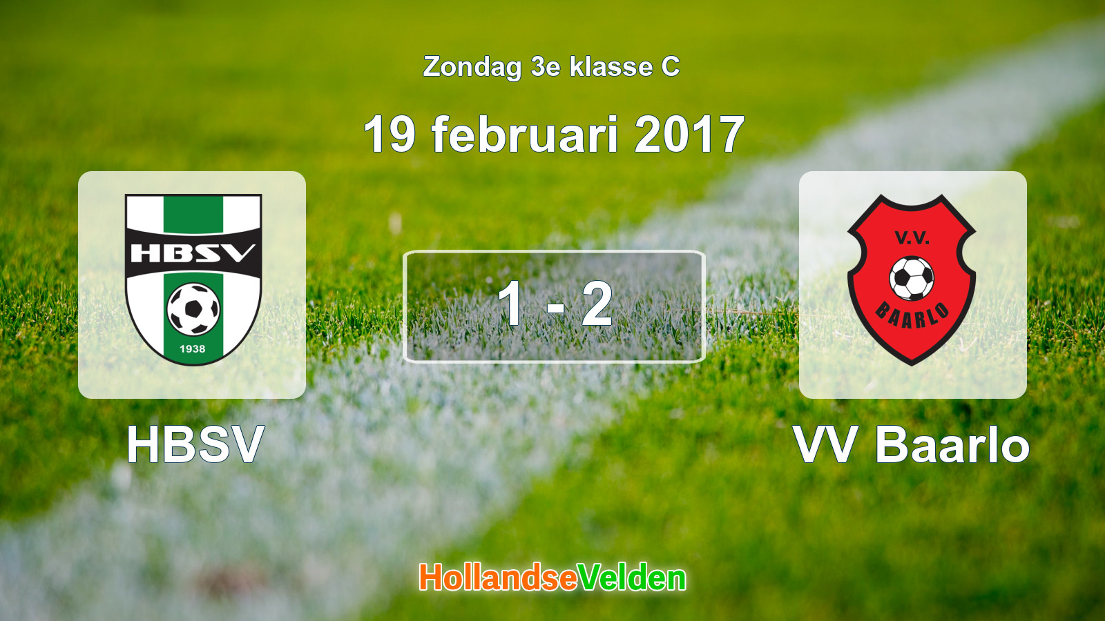 Gespeelde wedstrijd: HBSV - VV Baarlo 1 - 2 (19 februari 2017)