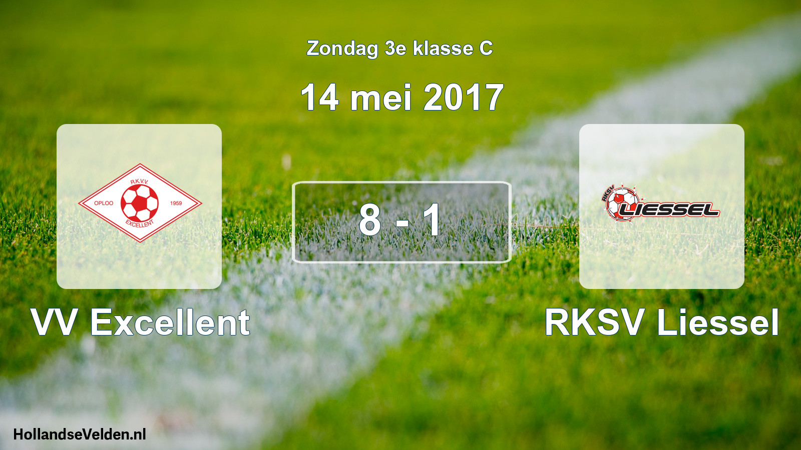 Gespeelde wedstrijd: VV Excellent - RKSV Liessel 8 - 1 (14 mei 2017)