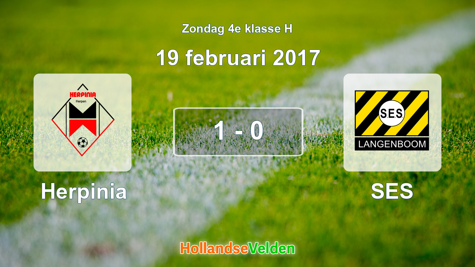 Gespeelde wedstrijd: Herpinia - SES 1 - 0 (19 februari 2017)