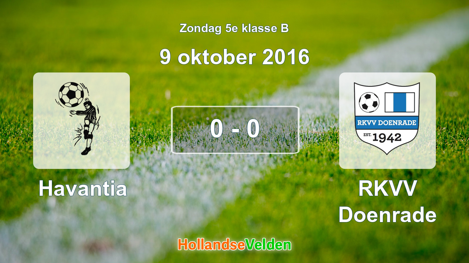 Gespeelde wedstrijd: Havantia - RKVV Doenrade 0 - 0 (9 oktober 2016)