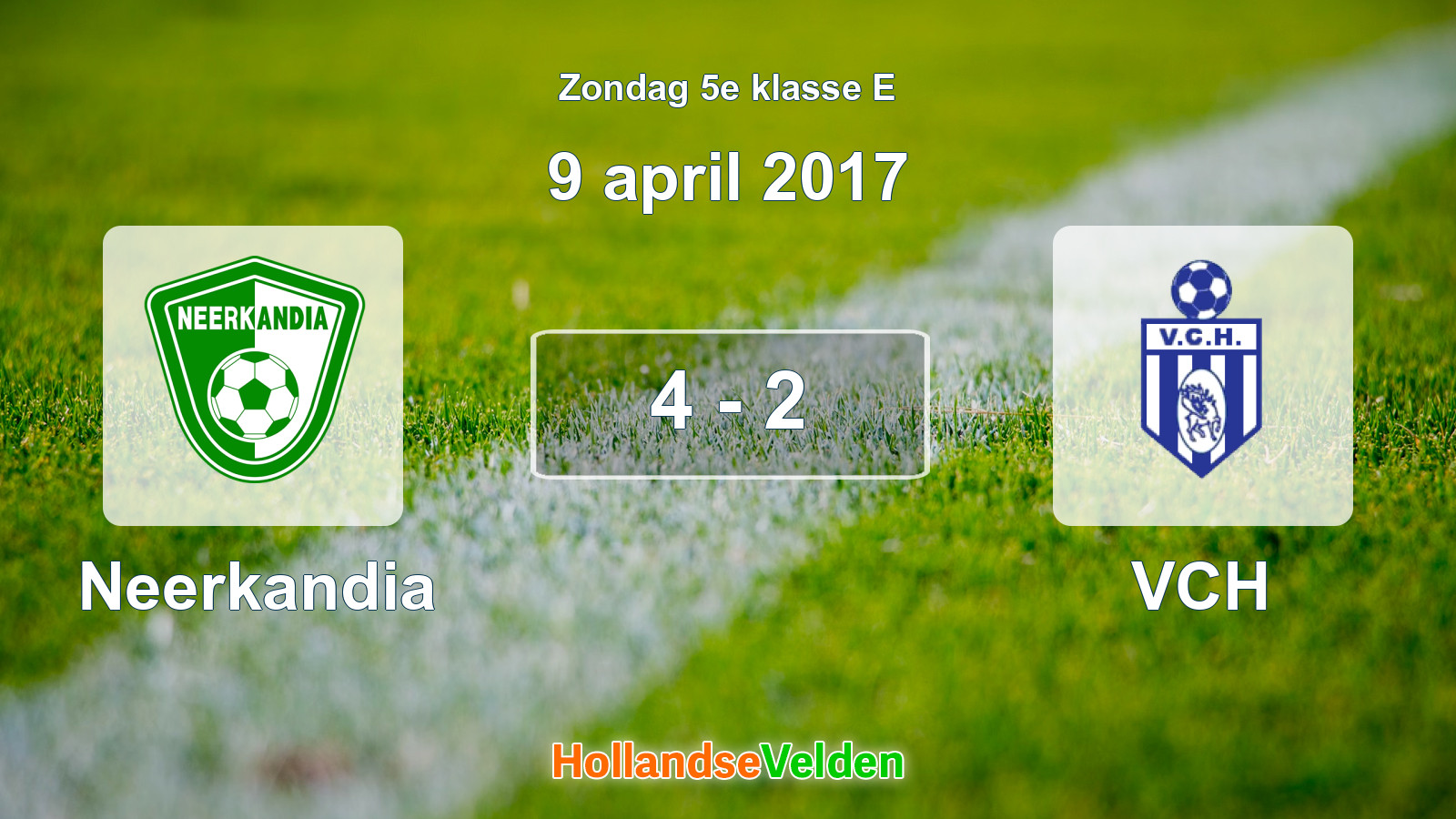 Gespeelde wedstrijd: Neerkandia - VCH 4 - 2 (9 april 2017)