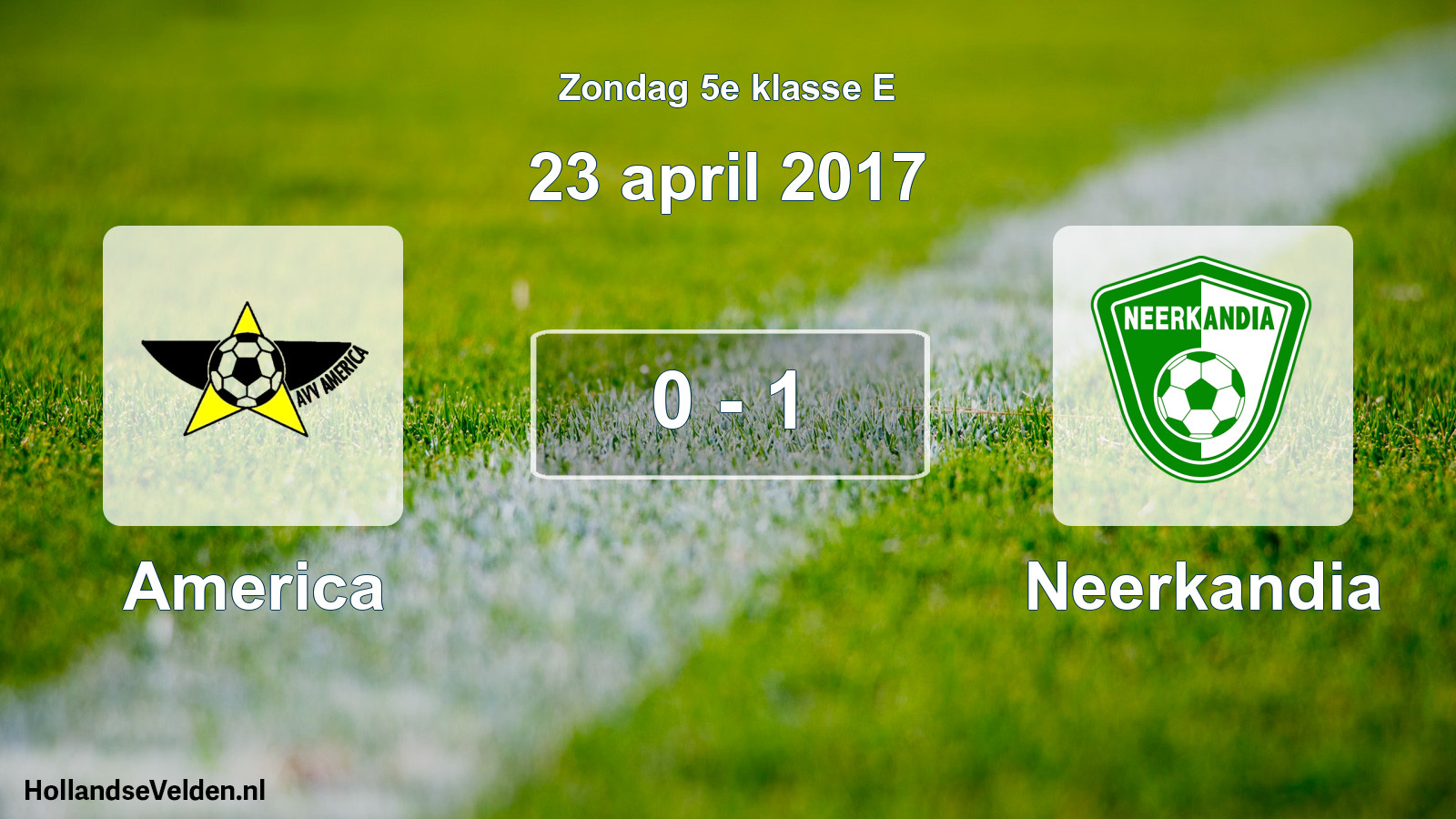 Gespeelde wedstrijd: America - Neerkandia 0 - 1 (23 april 2017)