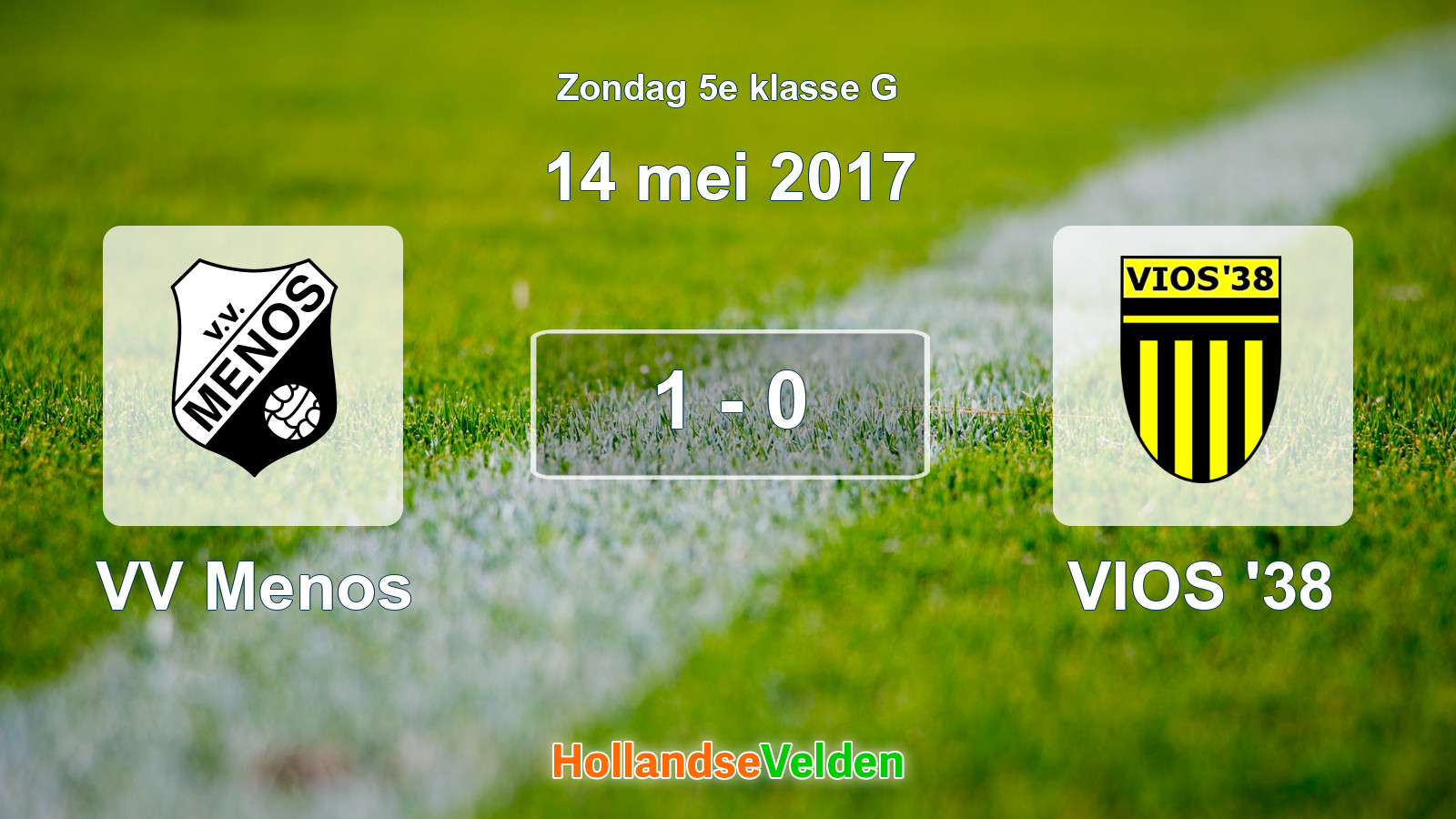 Gespeelde wedstrijd: VV Menos - VIOS '38 1 - 0 (14 mei 2017)