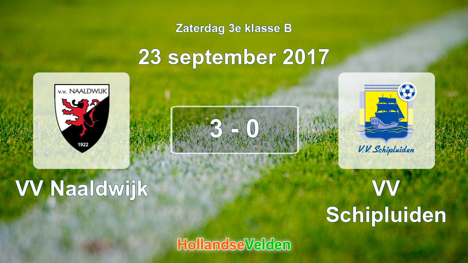Gespeelde wedstrijd: VV Naaldwijk - VV Schipluiden 3 - 0 (23 september 2017)