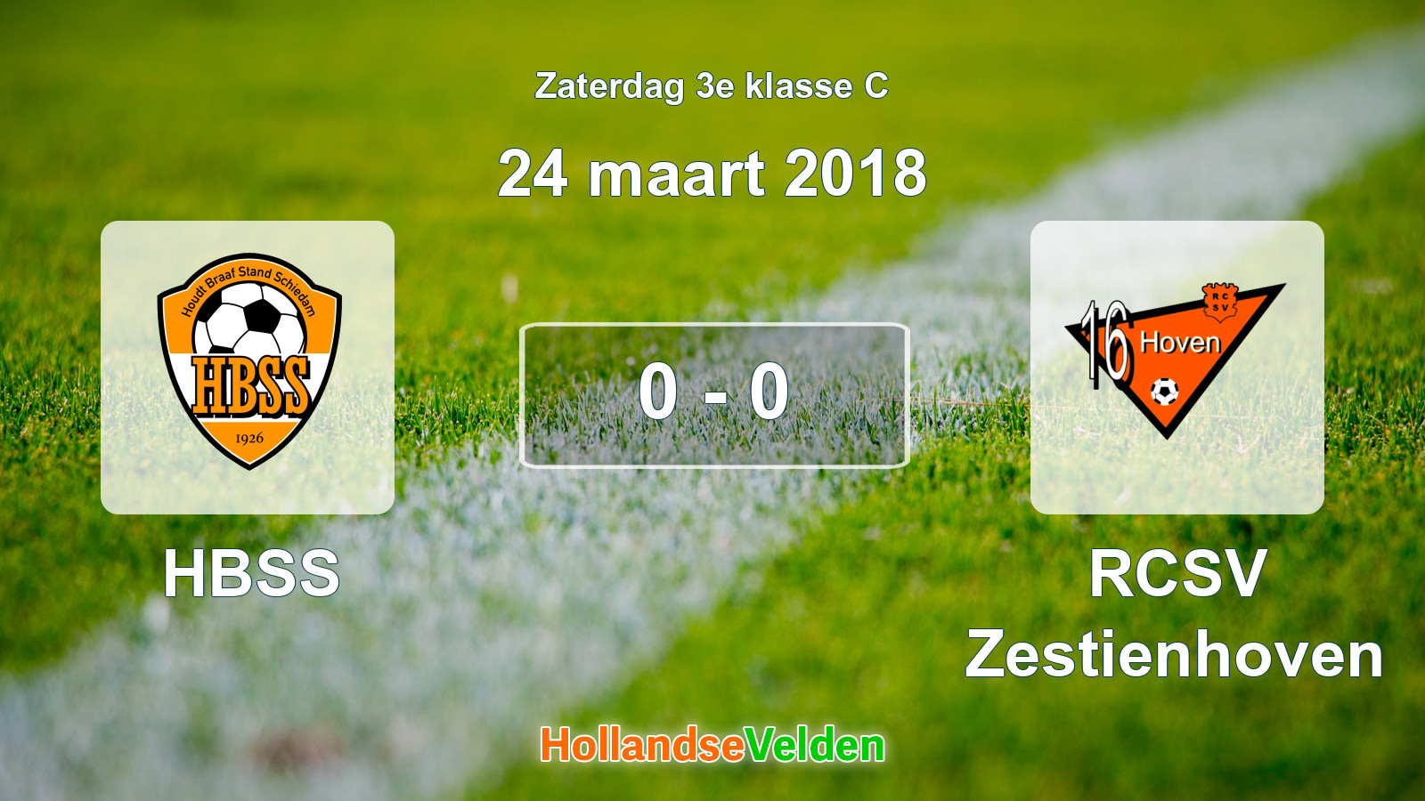 Gespeelde wedstrijd: HBSS - RCSV Zestienhoven 0 - 0 (24 maart 2018)