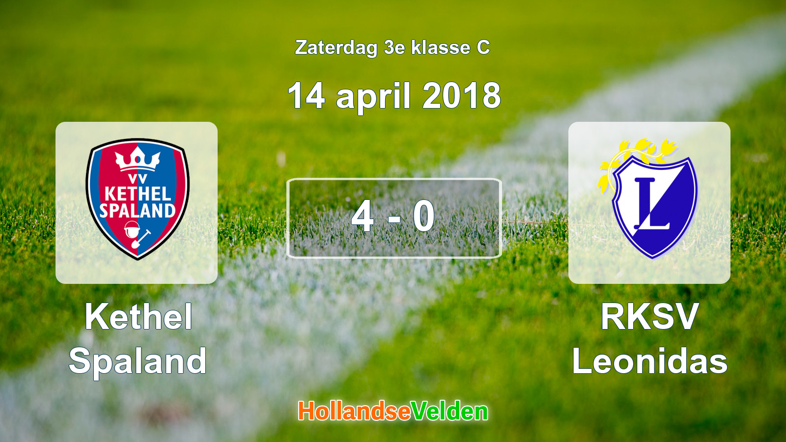 Gespeelde wedstrijd: Kethel Spaland - RKSV Leonidas 4 - 0 (14 april 2018)