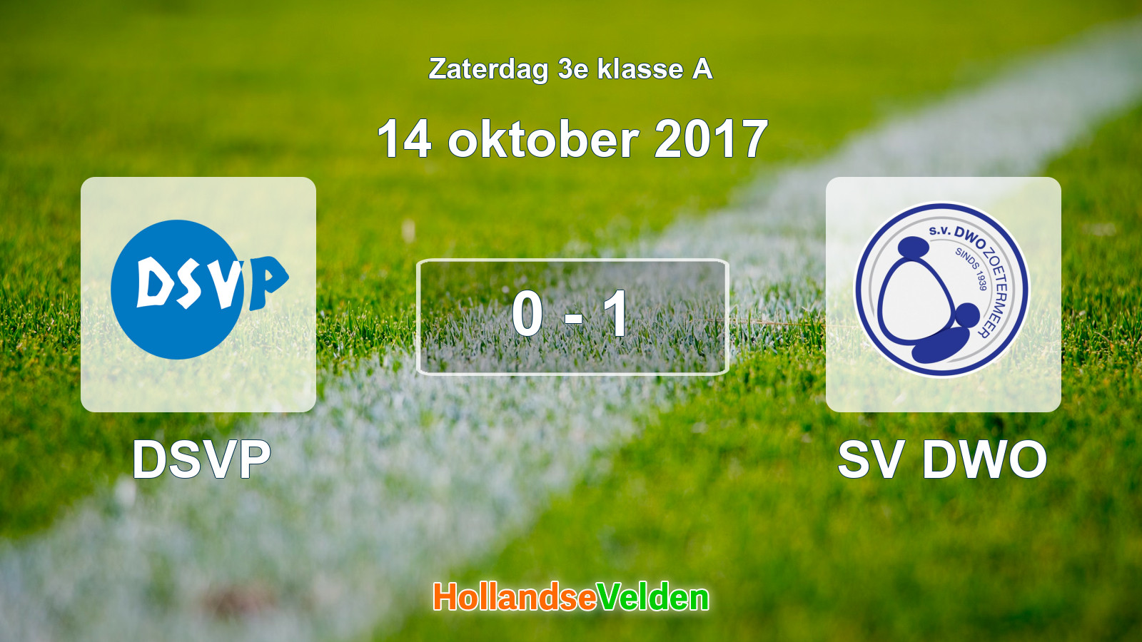 Gespeelde wedstrijd: DSVP - SV DWO 0 - 1 (14 oktober 2017)