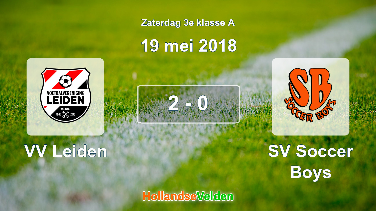 Gespeelde wedstrijd: VV Leiden - SV Soccer Boys 2 - 0 (19 mei 2018)