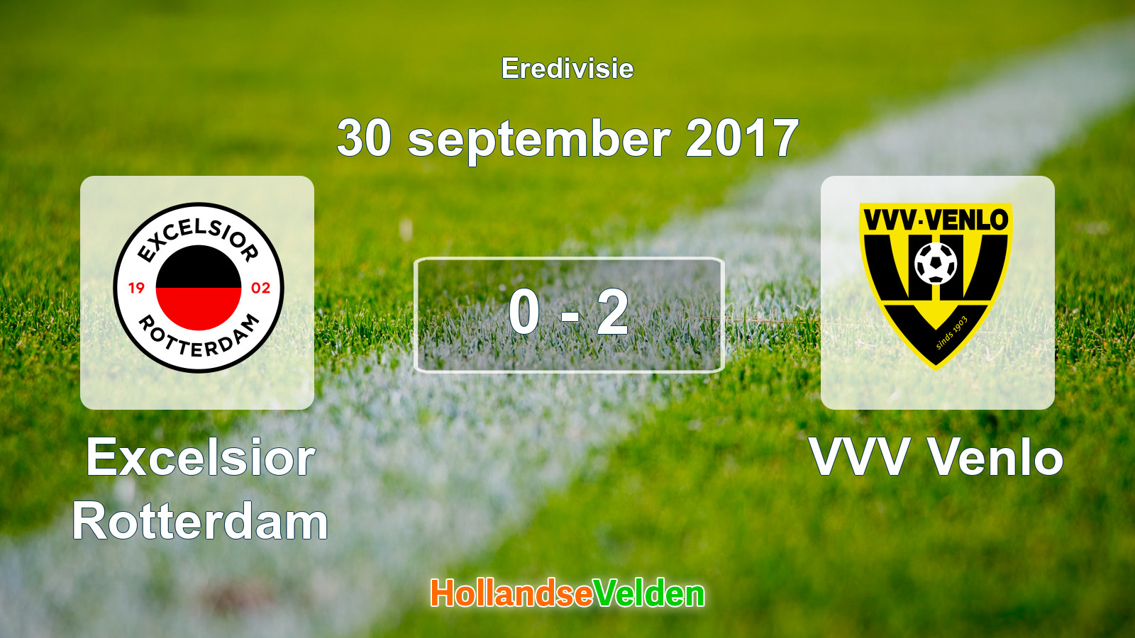 Gespeelde wedstrijd: Excelsior Rotterdam - VVV Venlo 0 - 2 (30 september 2017)