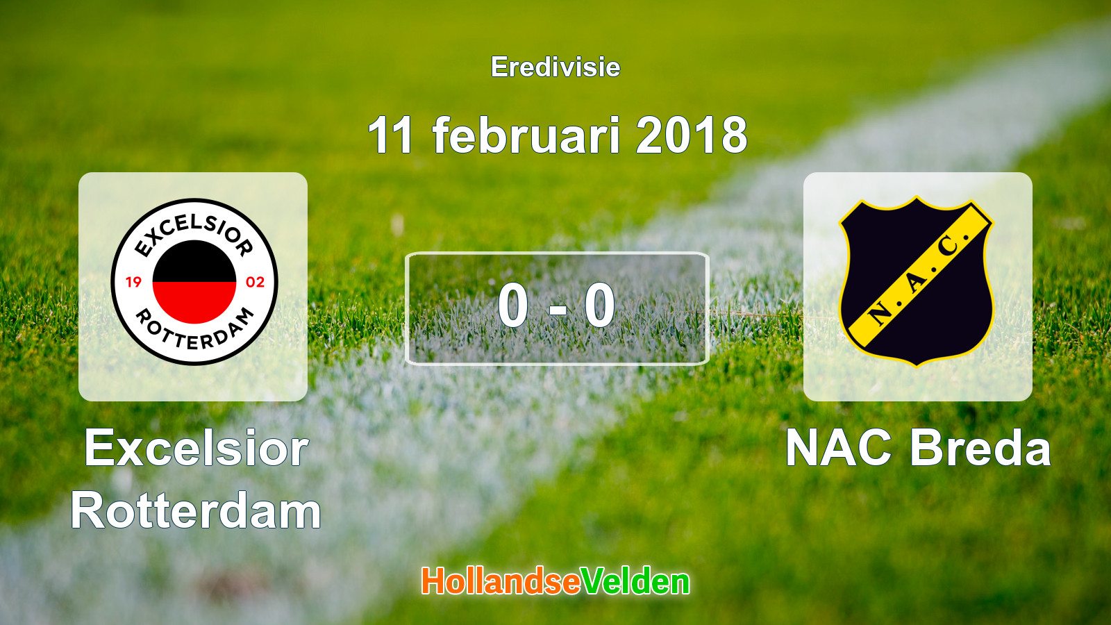 Gespeelde wedstrijd: Excelsior Rotterdam - NAC Breda 0 - 0 (11 februari 2018)