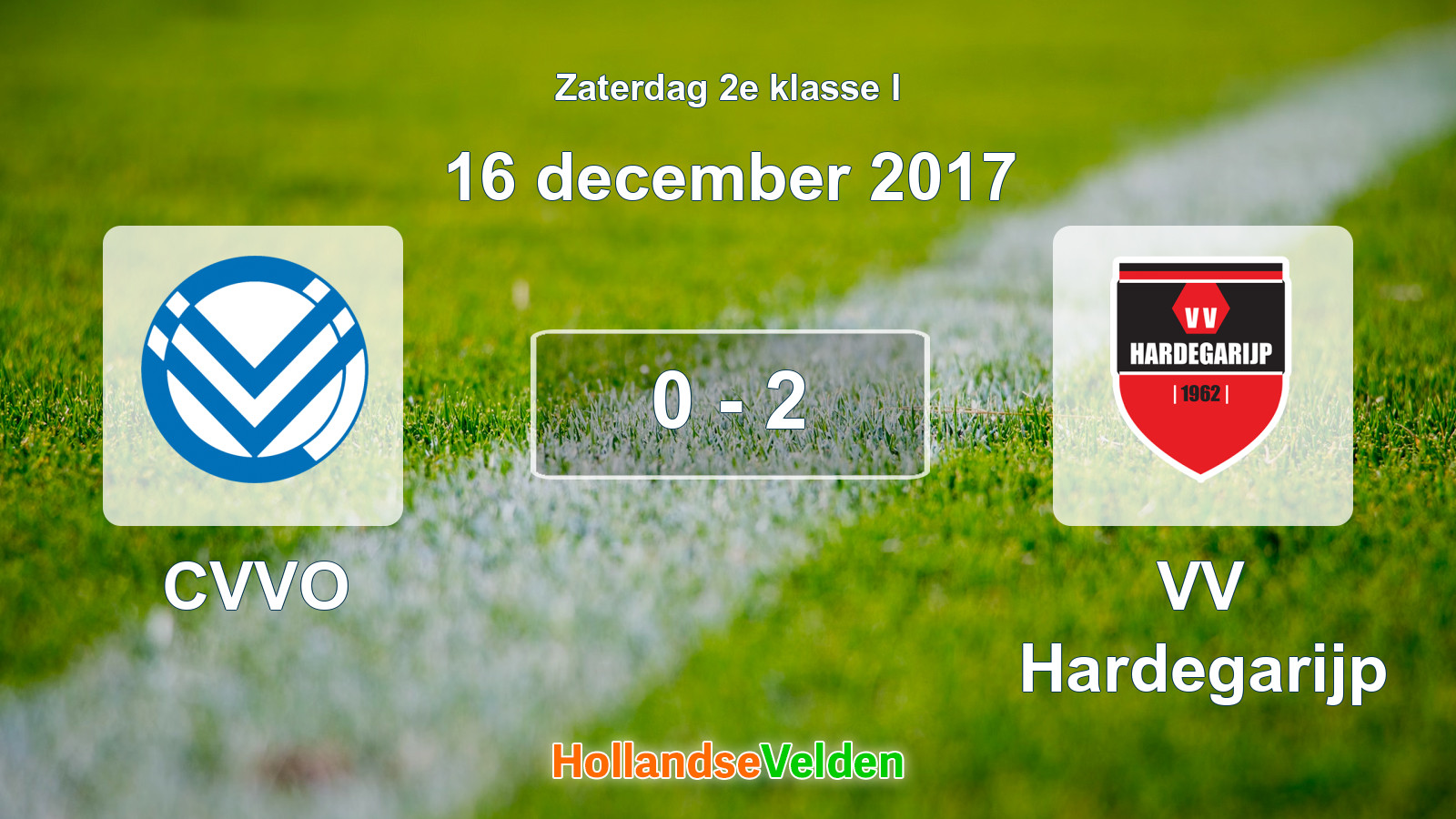 Gespeelde wedstrijd: CVVO - VV Hardegarijp 0 - 2 (16 december 2017)