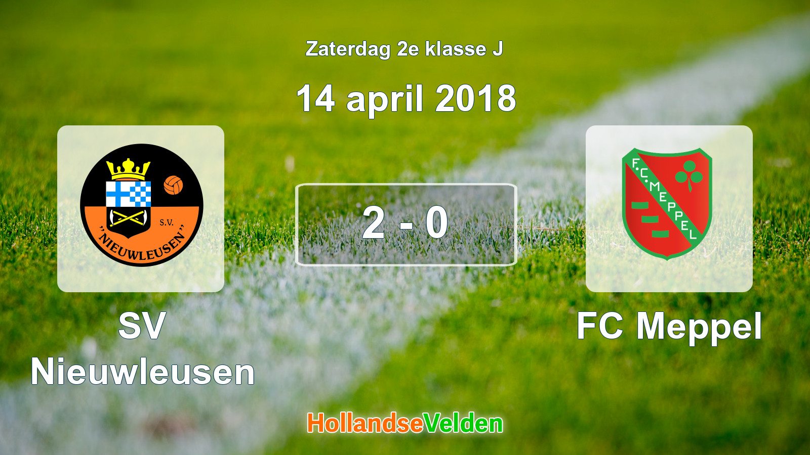 Gespeelde wedstrijd: SV Nieuwleusen - FC Meppel 2 - 0 (14 april 2018)