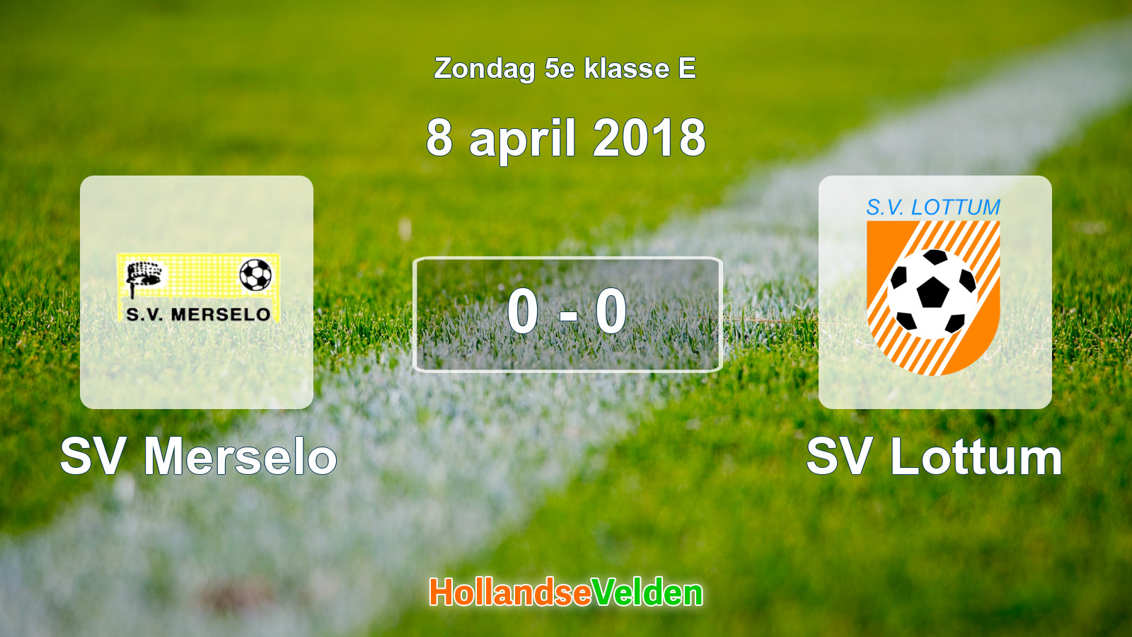 Gespeelde wedstrijd: SV Merselo - SV Lottum 0 - 0 (8 april 2018)